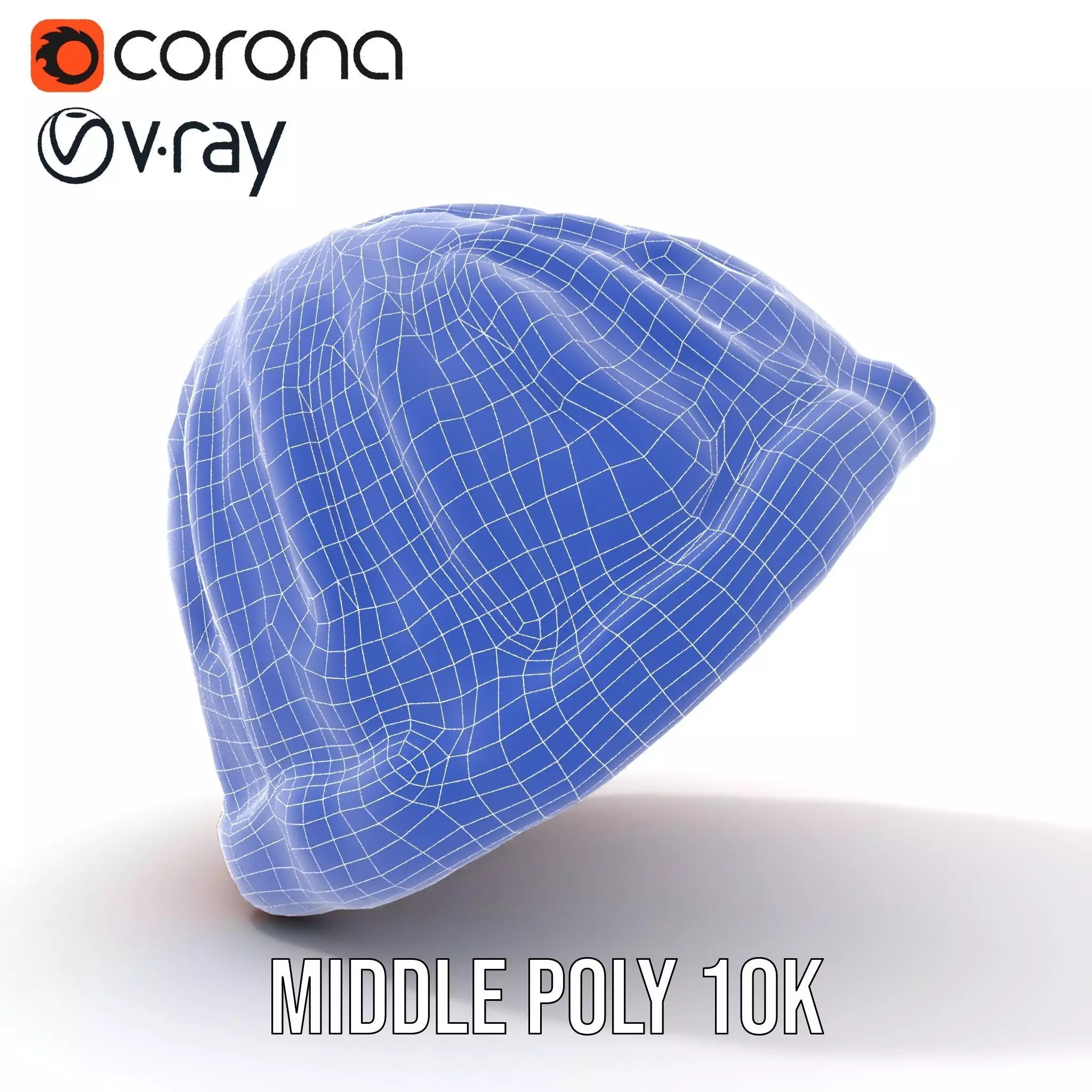 Rainbow Knit Beanie model pack Low-poly 3D model_5