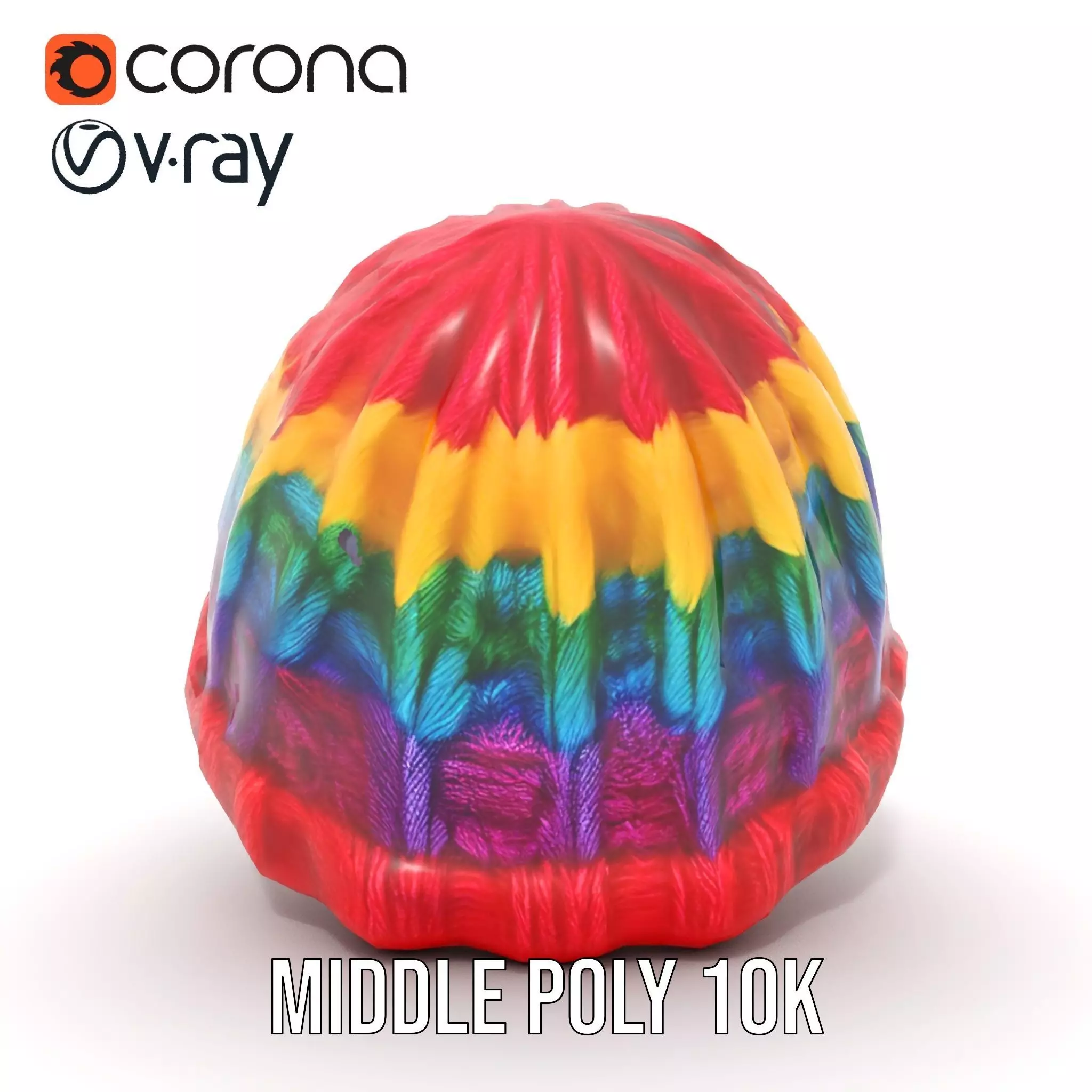 Rainbow Knit Beanie model pack Low-poly 3D model_21