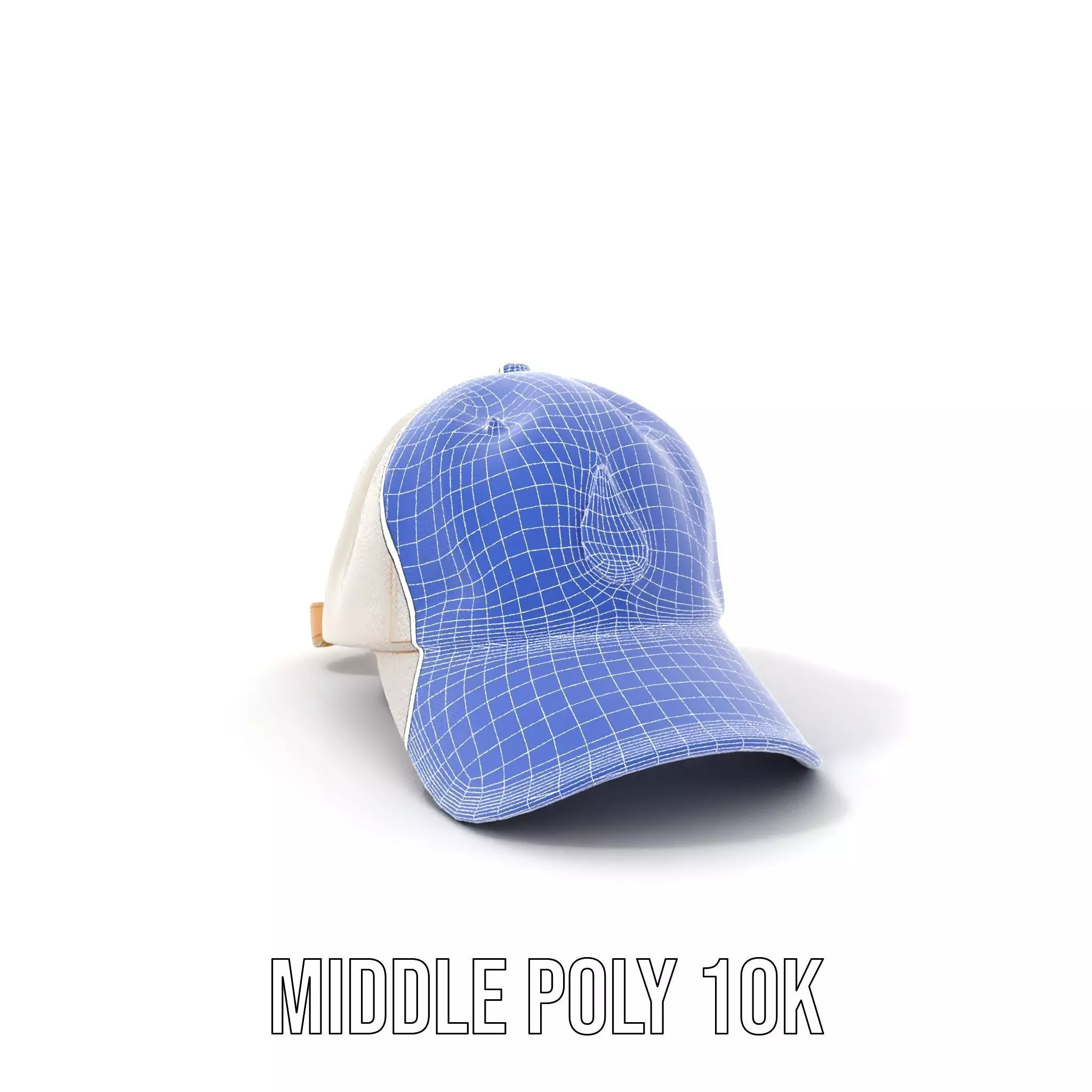 Cream Feather Cap model pack Low-poly 3D model_24