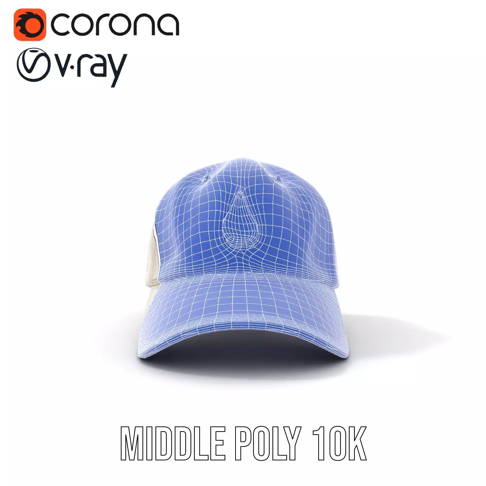 Cream Feather Cap model pack Low-poly 3D model_27