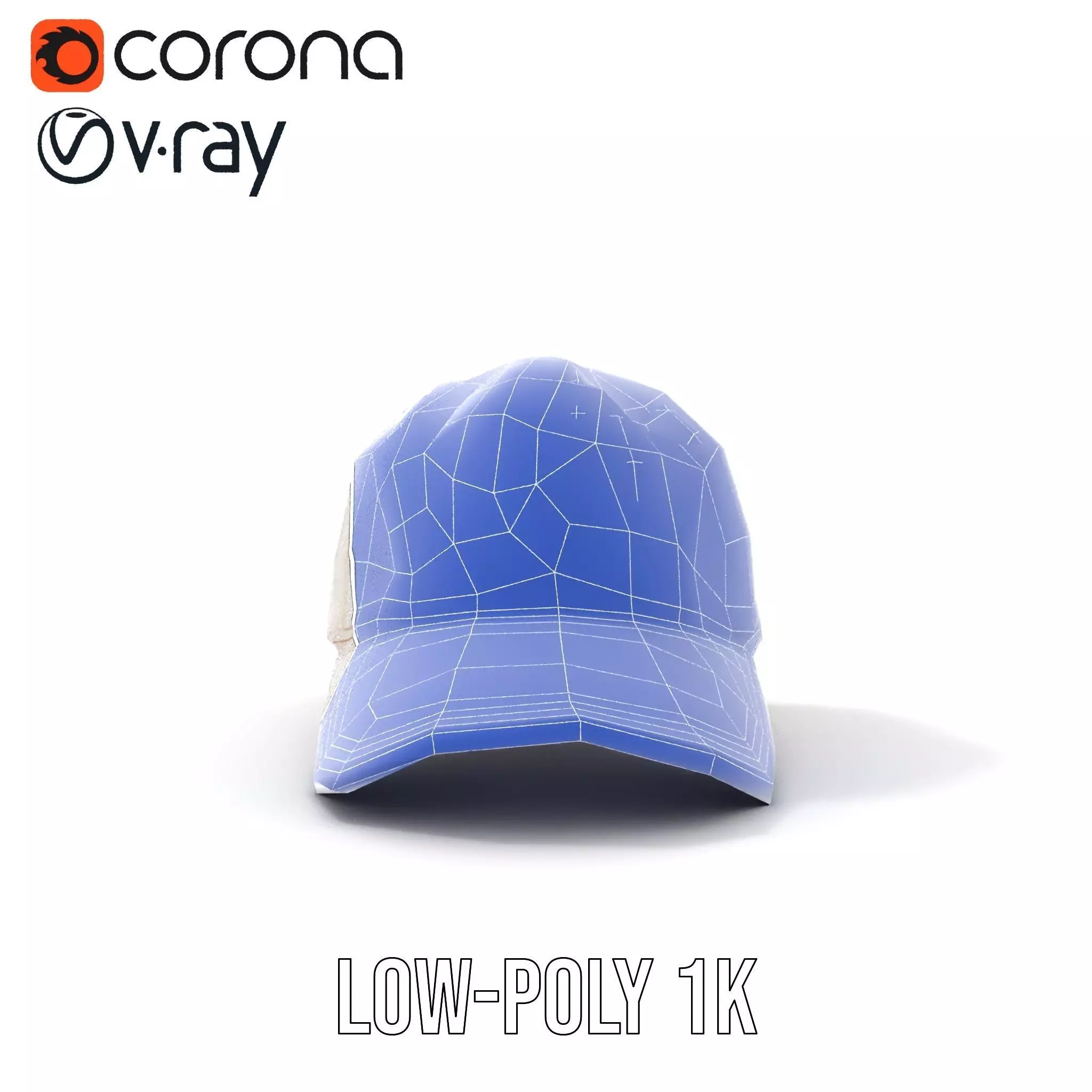 Cream Feather Cap model pack Low-poly 3D model_28