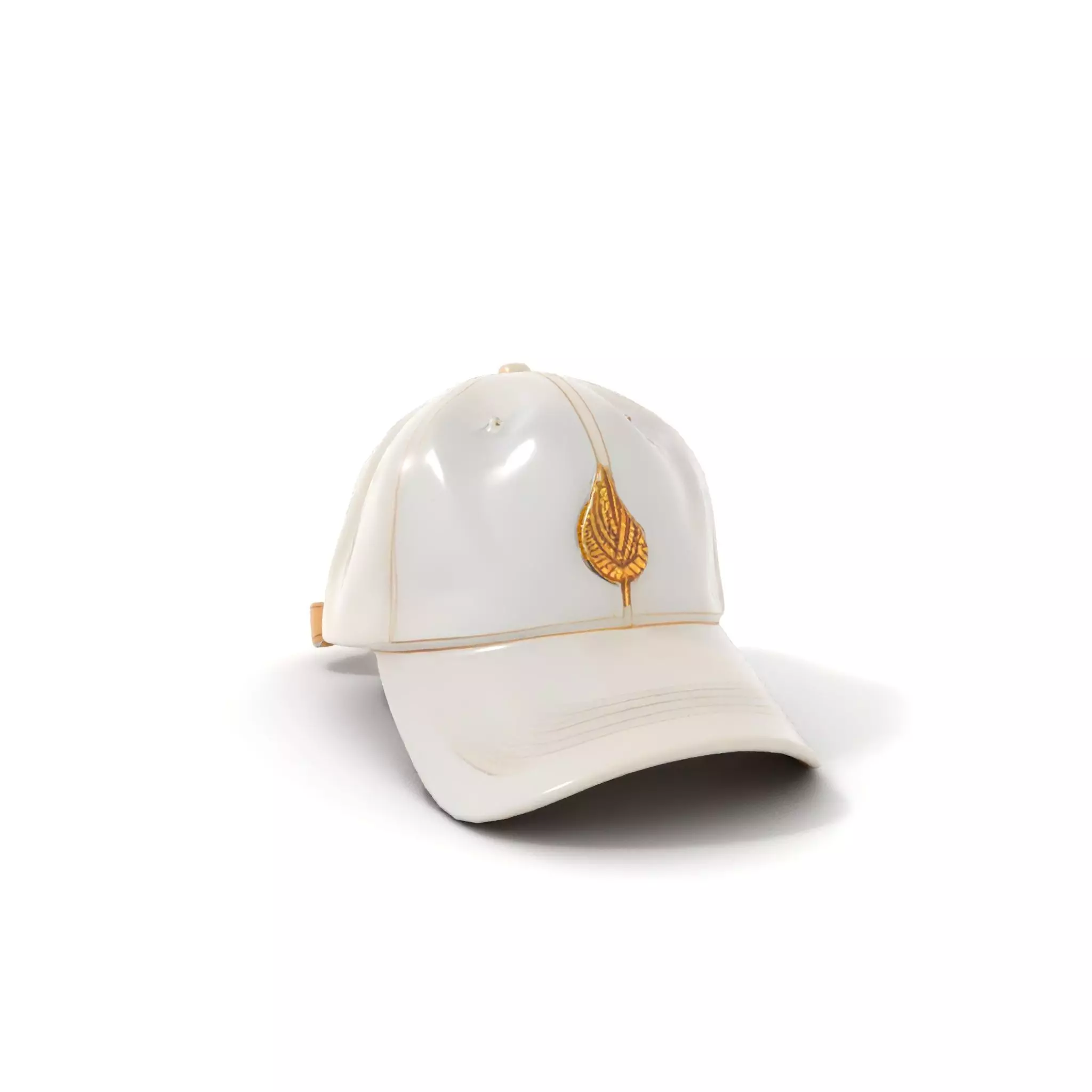 Cream Feather Cap model pack Low-poly 3D model_21