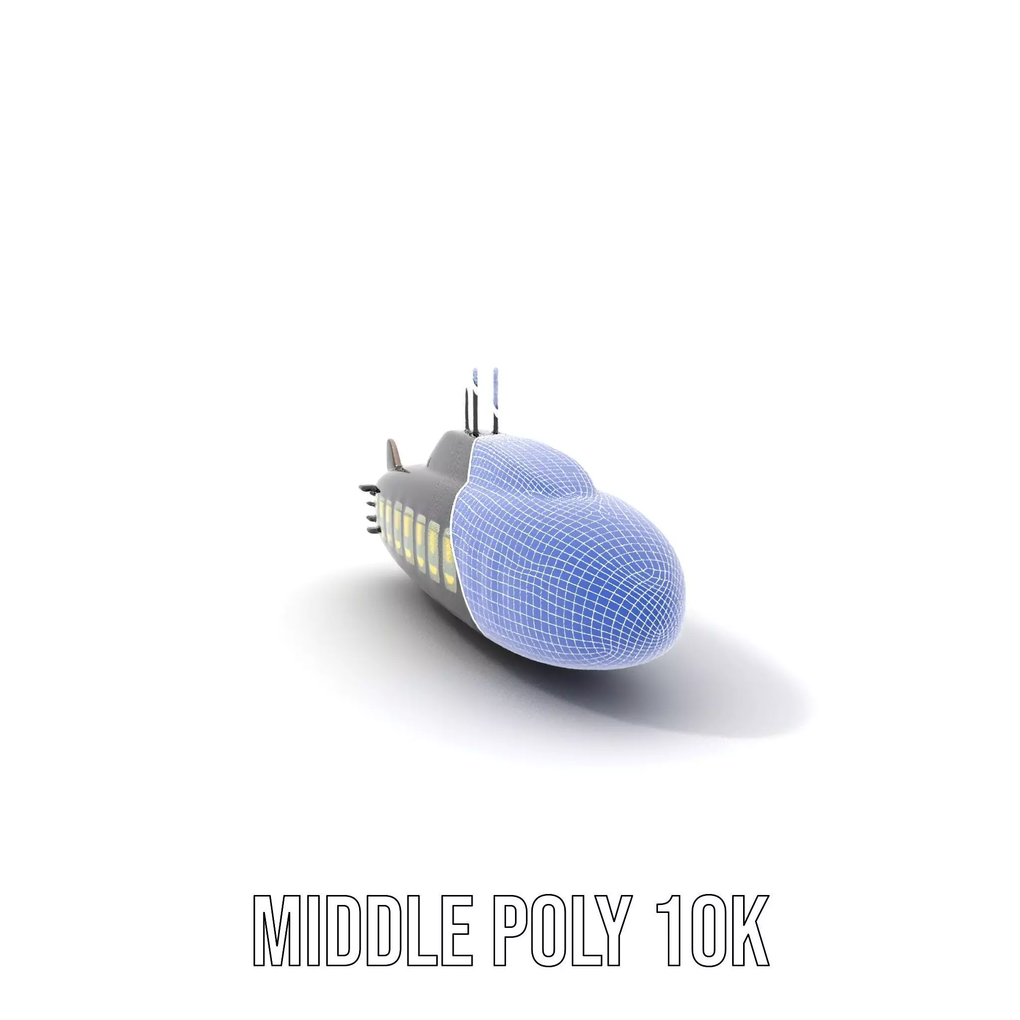 Black Submarine model pack Low-poly 3D model_6