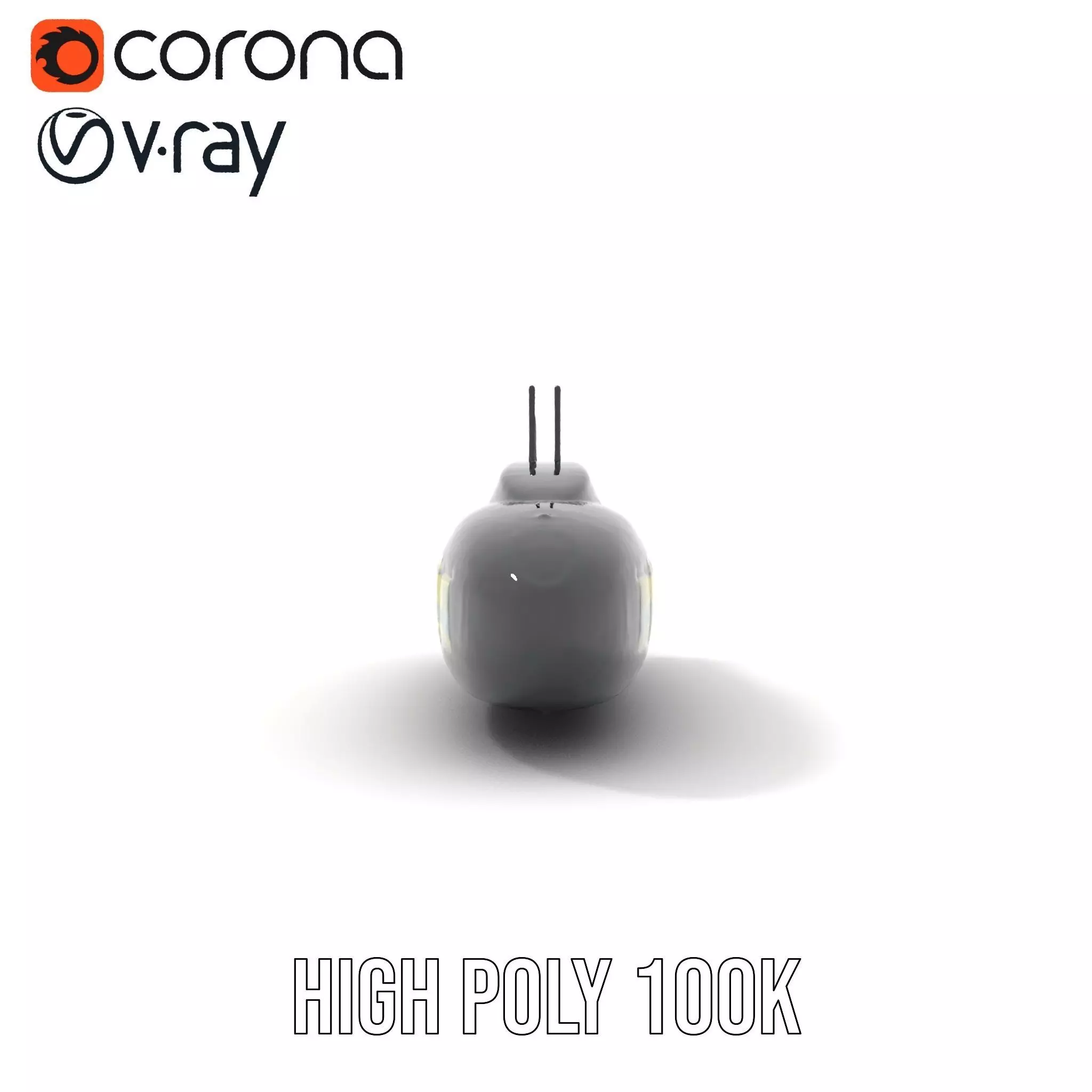 Black Submarine model pack Low-poly 3D model_20