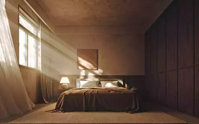 Minimalist Wabi Sabi Japandi Bedroom 117