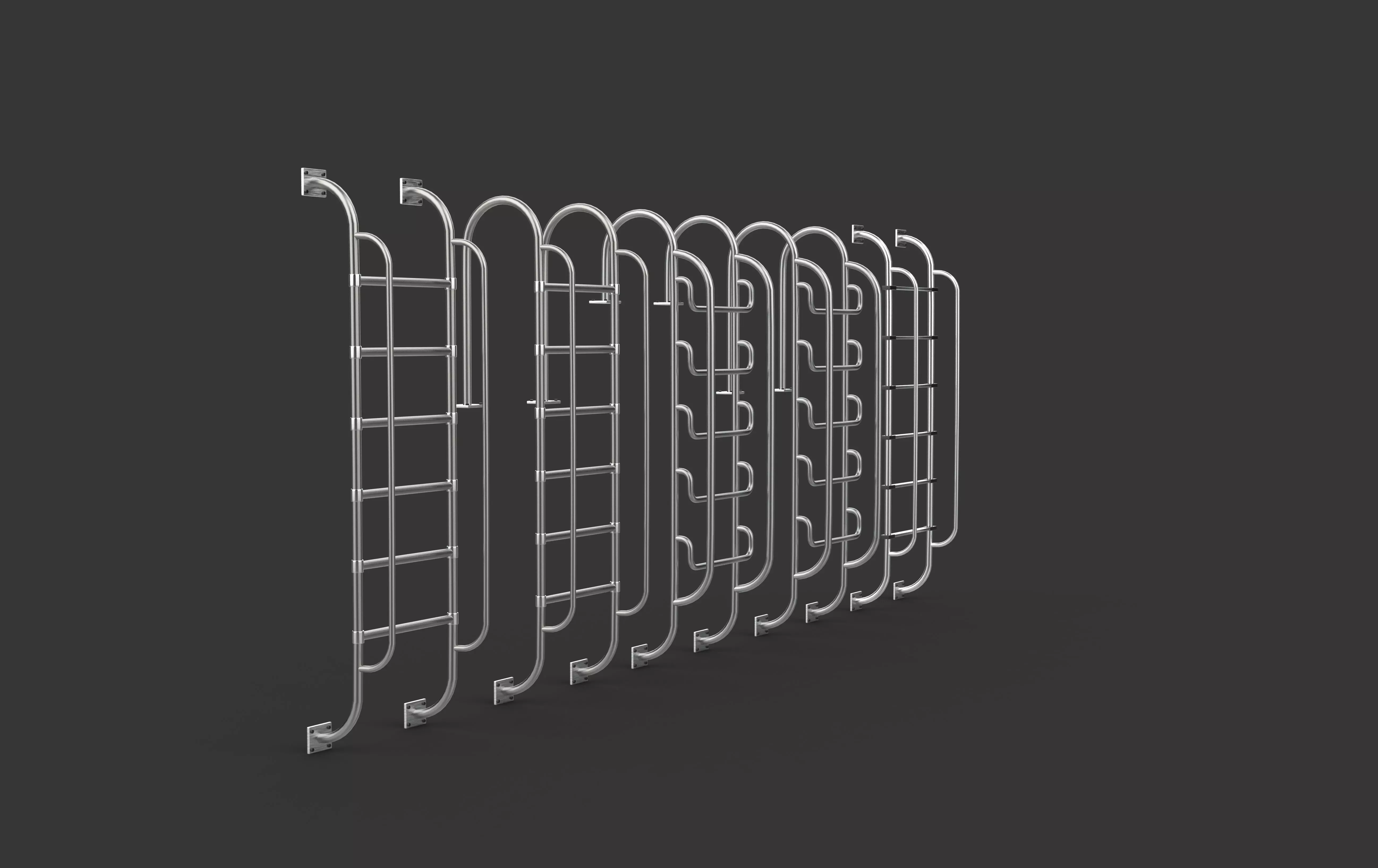 Pool Ladder 3D model_11