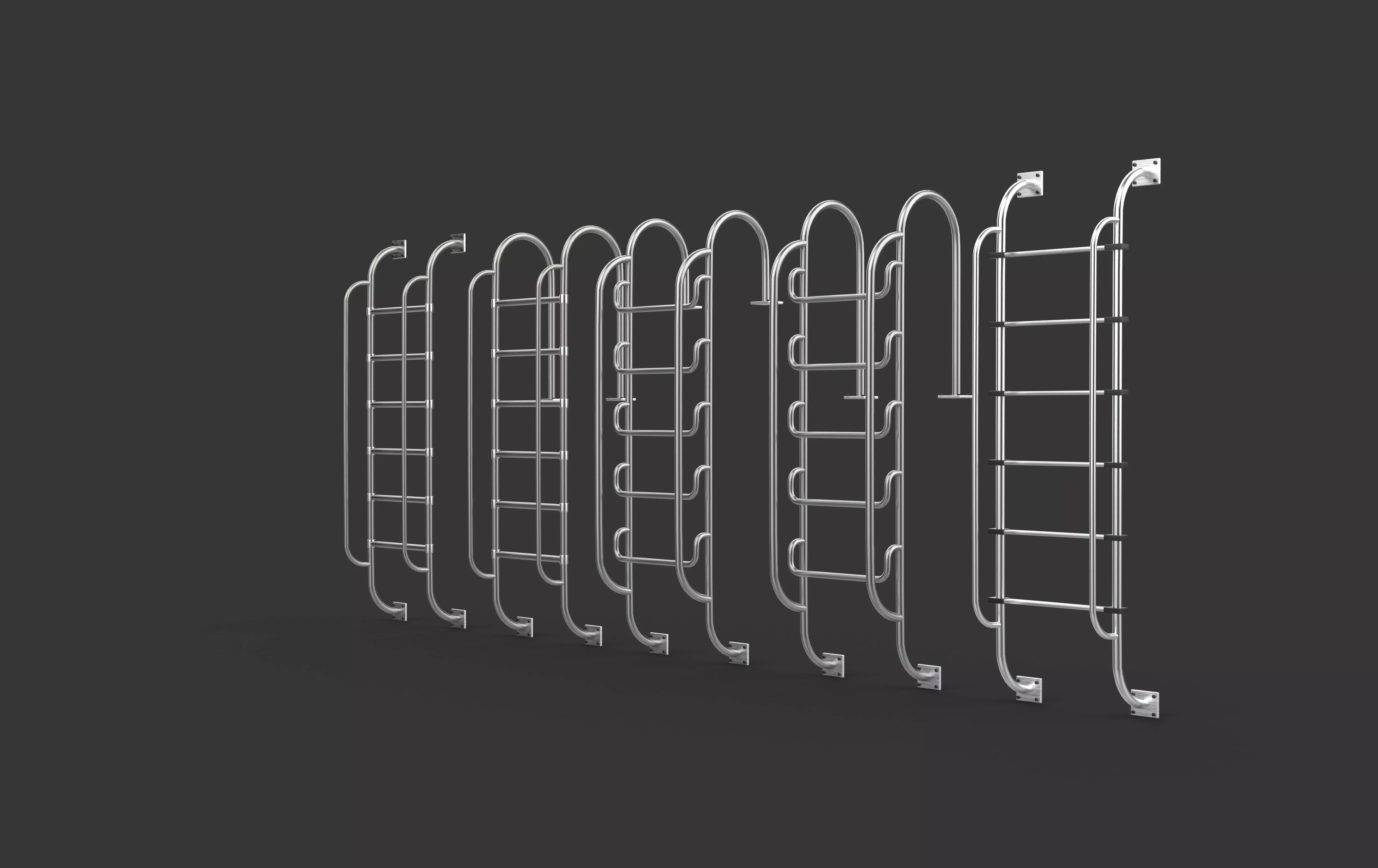 Pool Ladder 3D model_8
