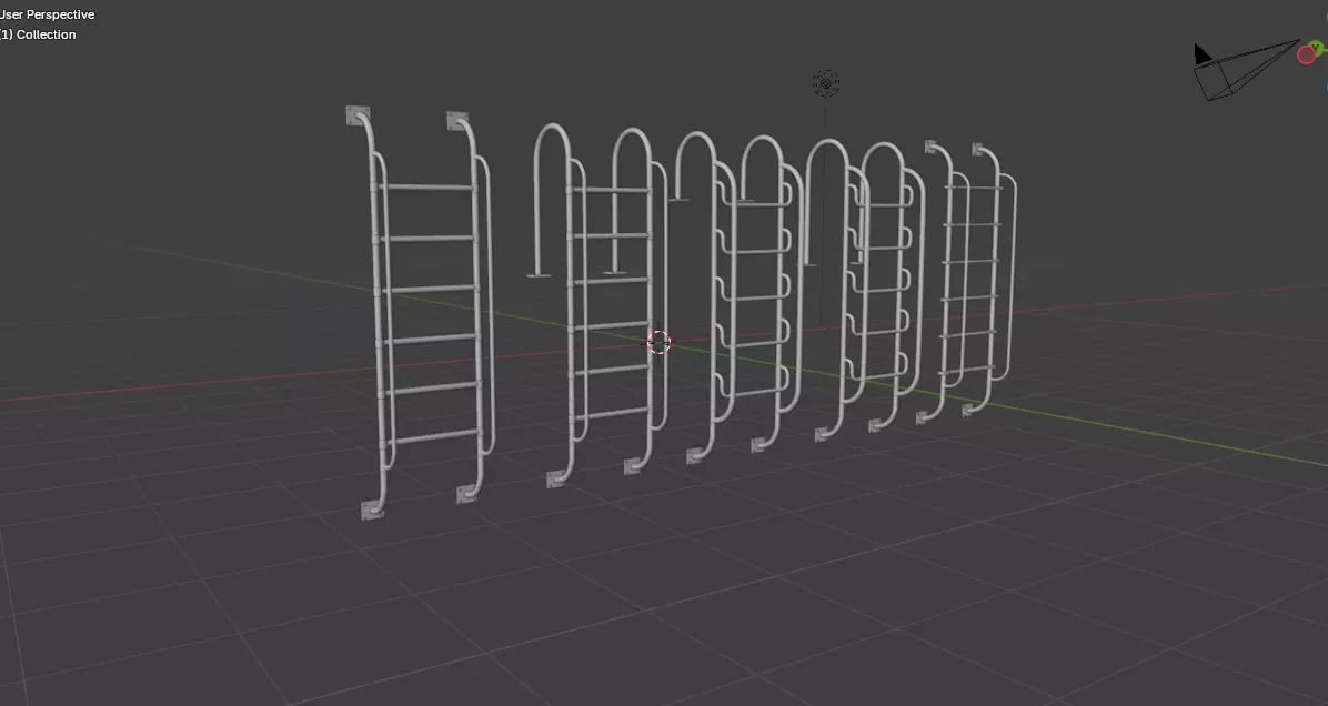 Pool Ladder 3D model_15