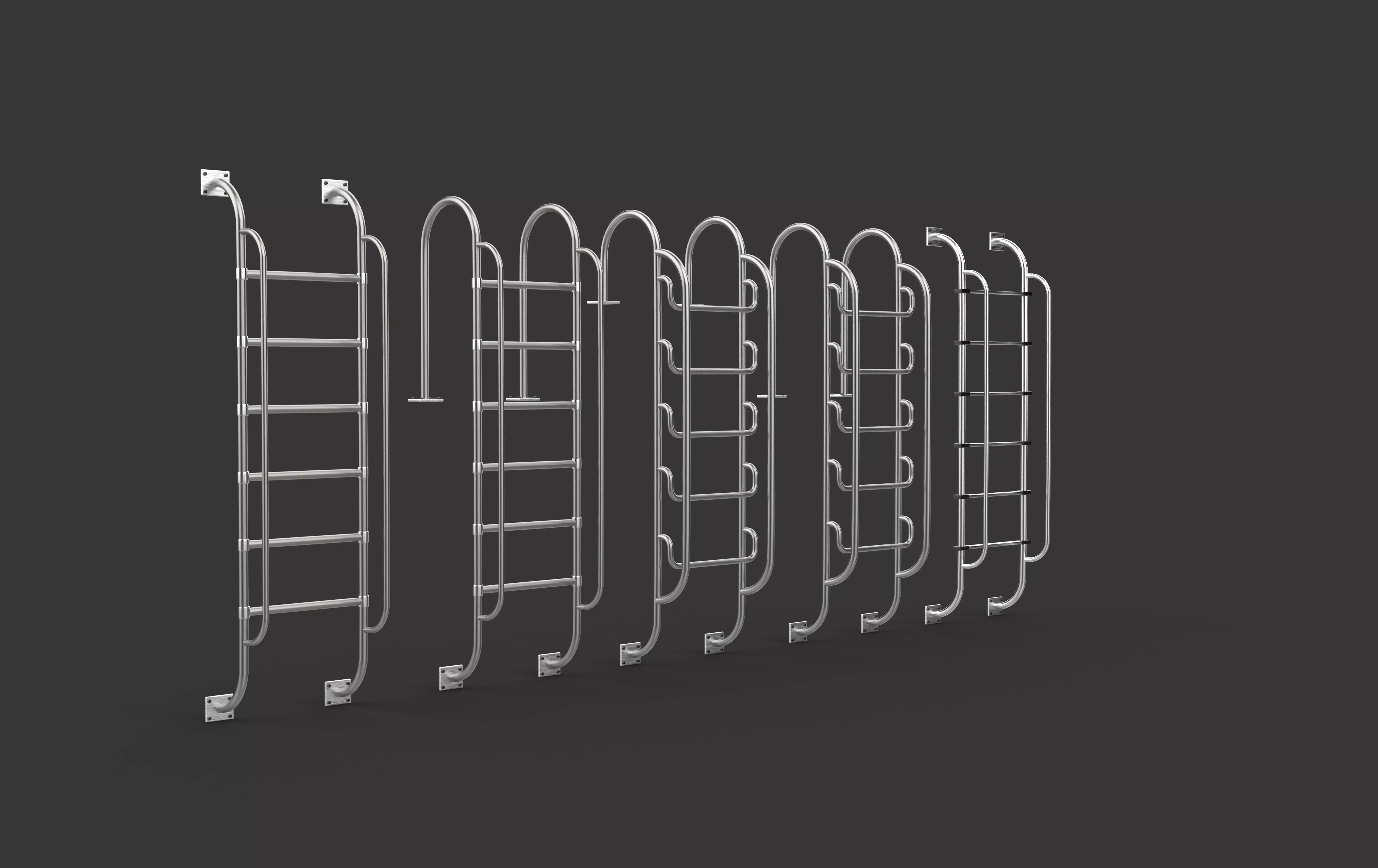 Pool Ladder 3D model_10