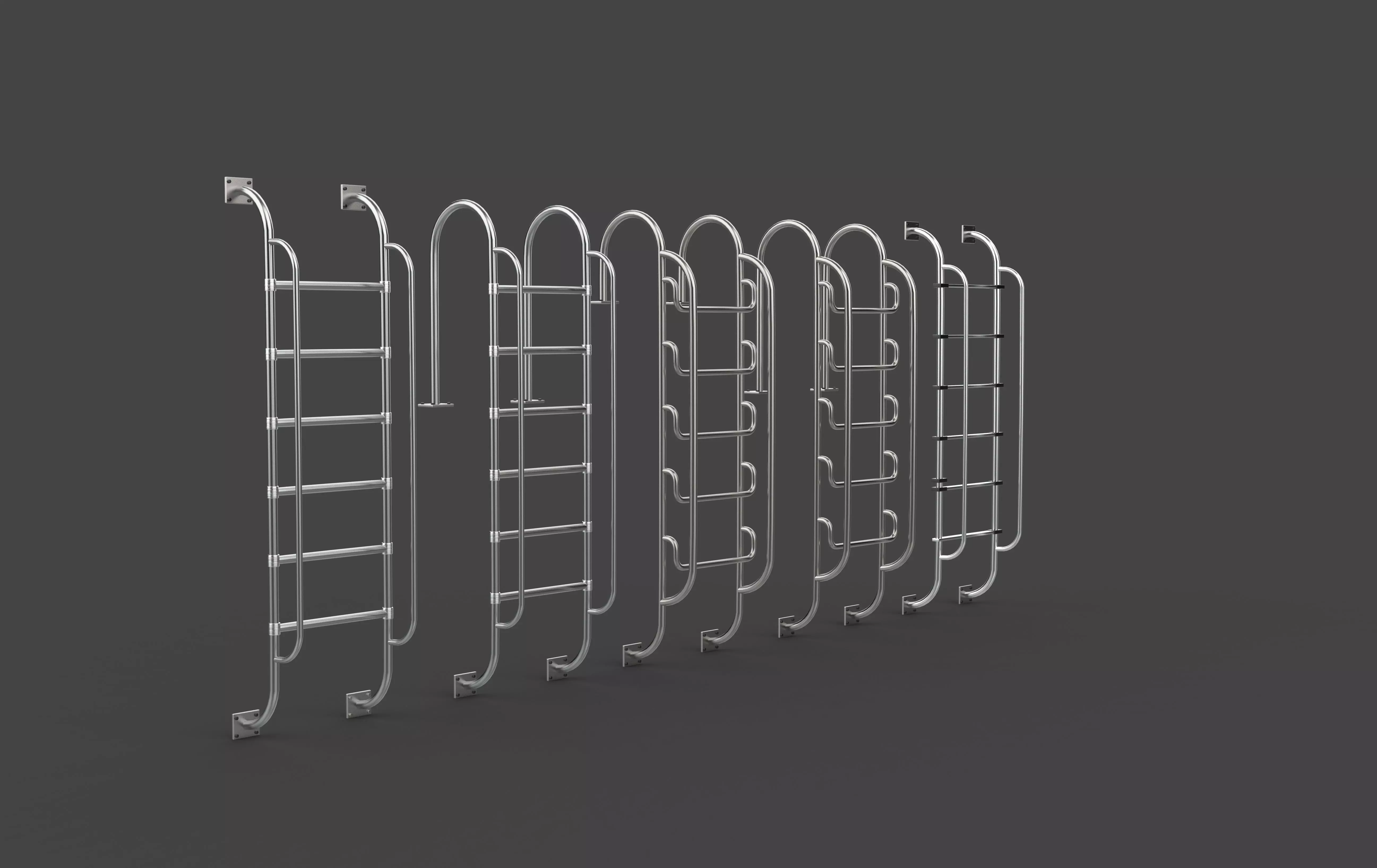 Pool Ladder 3D model_7