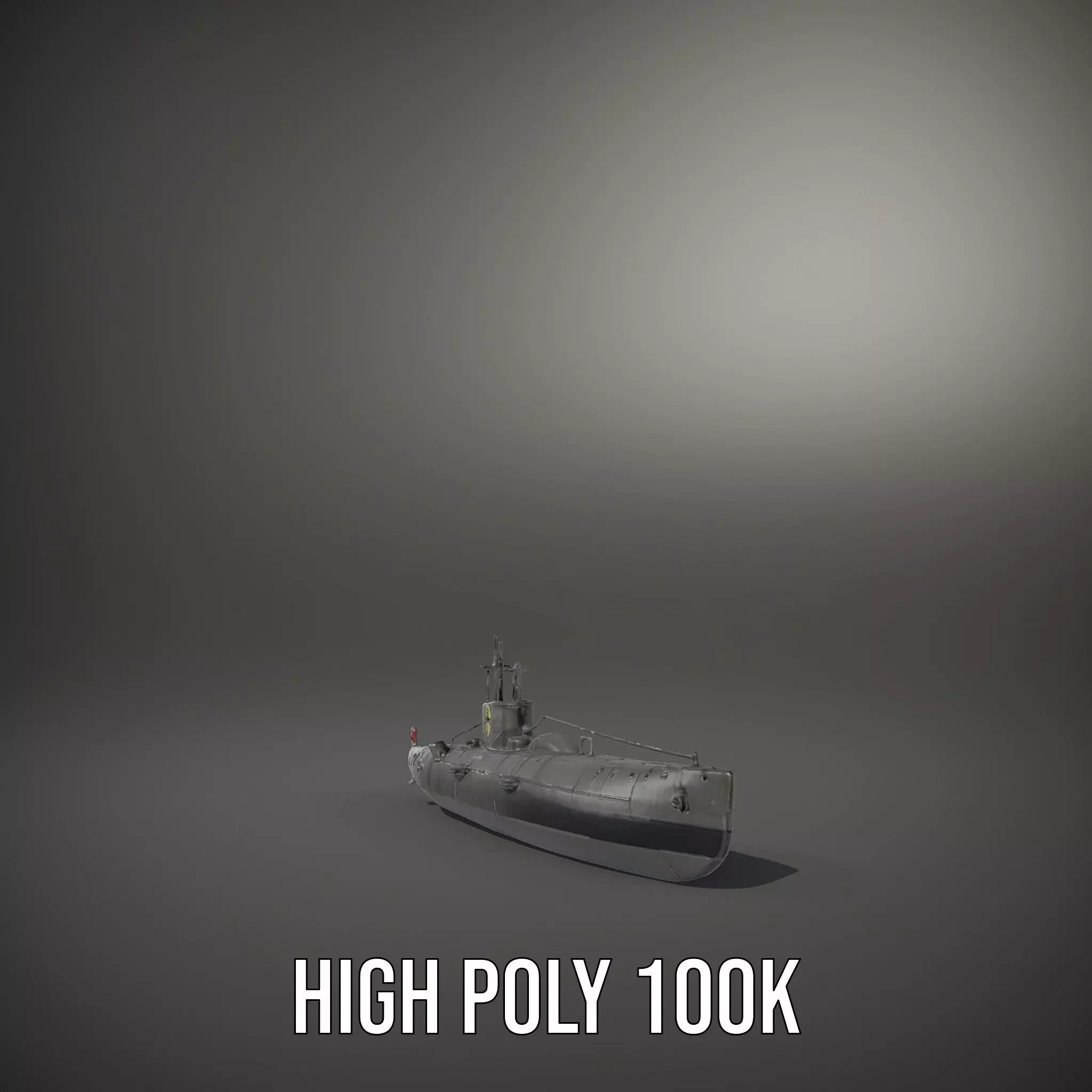 Navy Submarine Gray model pack Low-poly 3D model_10