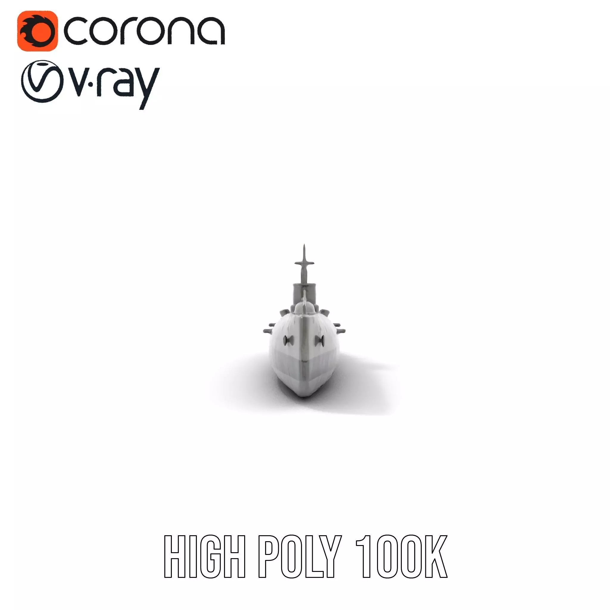 Navy Submarine Gray model pack Low-poly 3D model_33