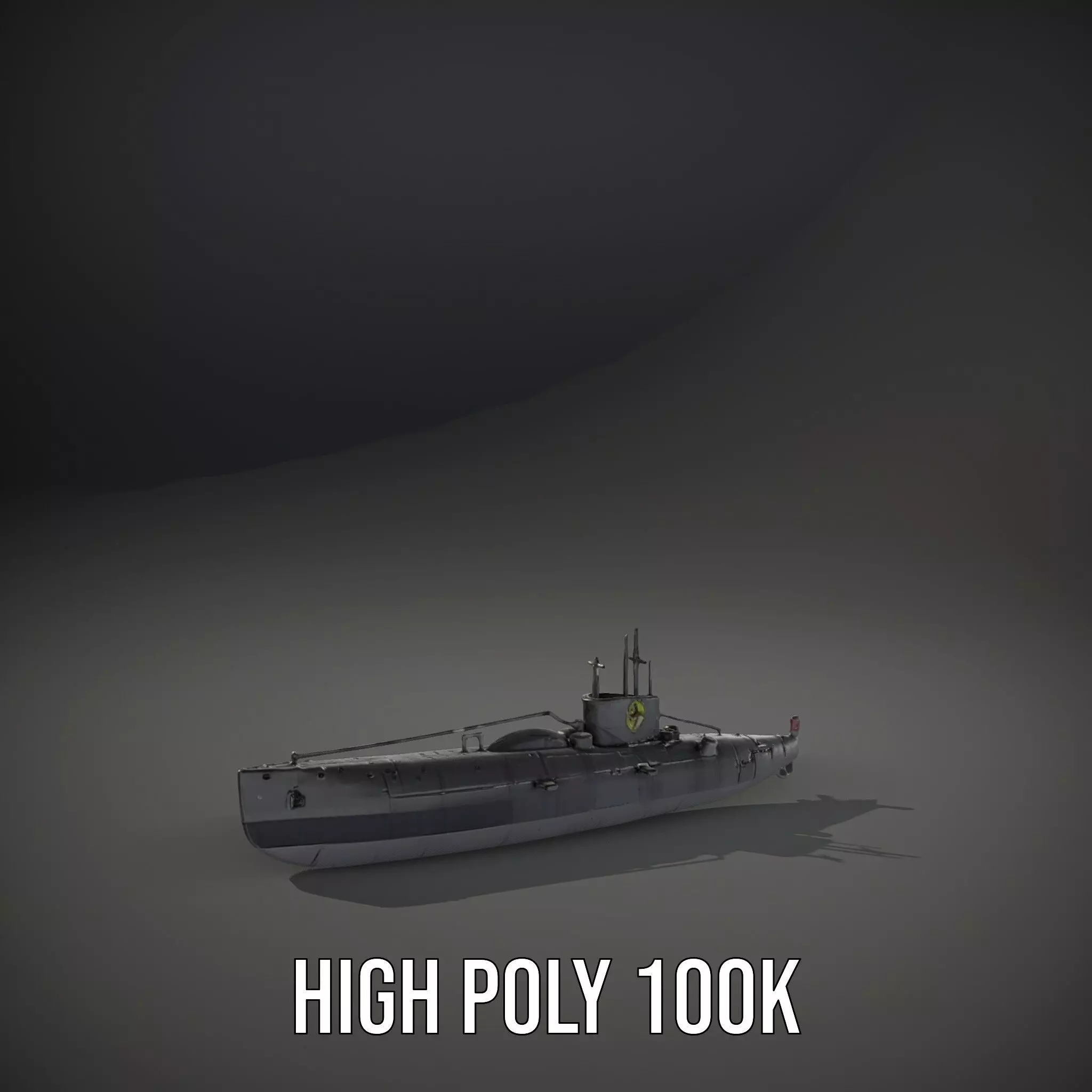 Navy Submarine Gray model pack Low-poly 3D model_8