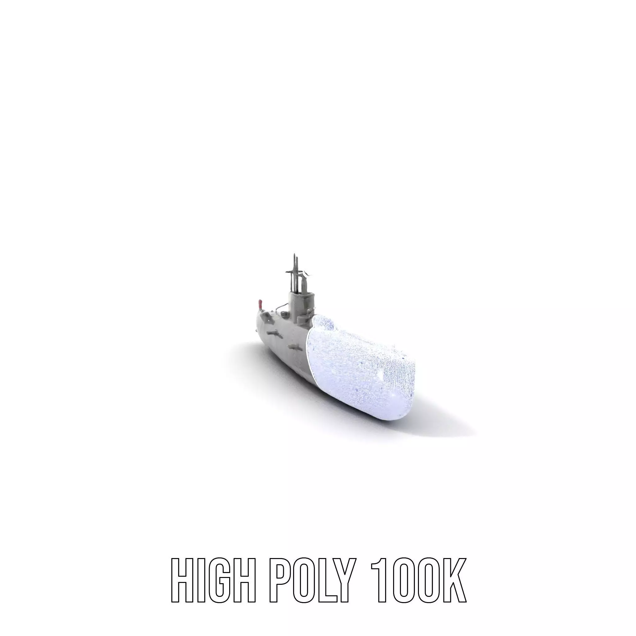 Navy Submarine Gray model pack Low-poly 3D model_4