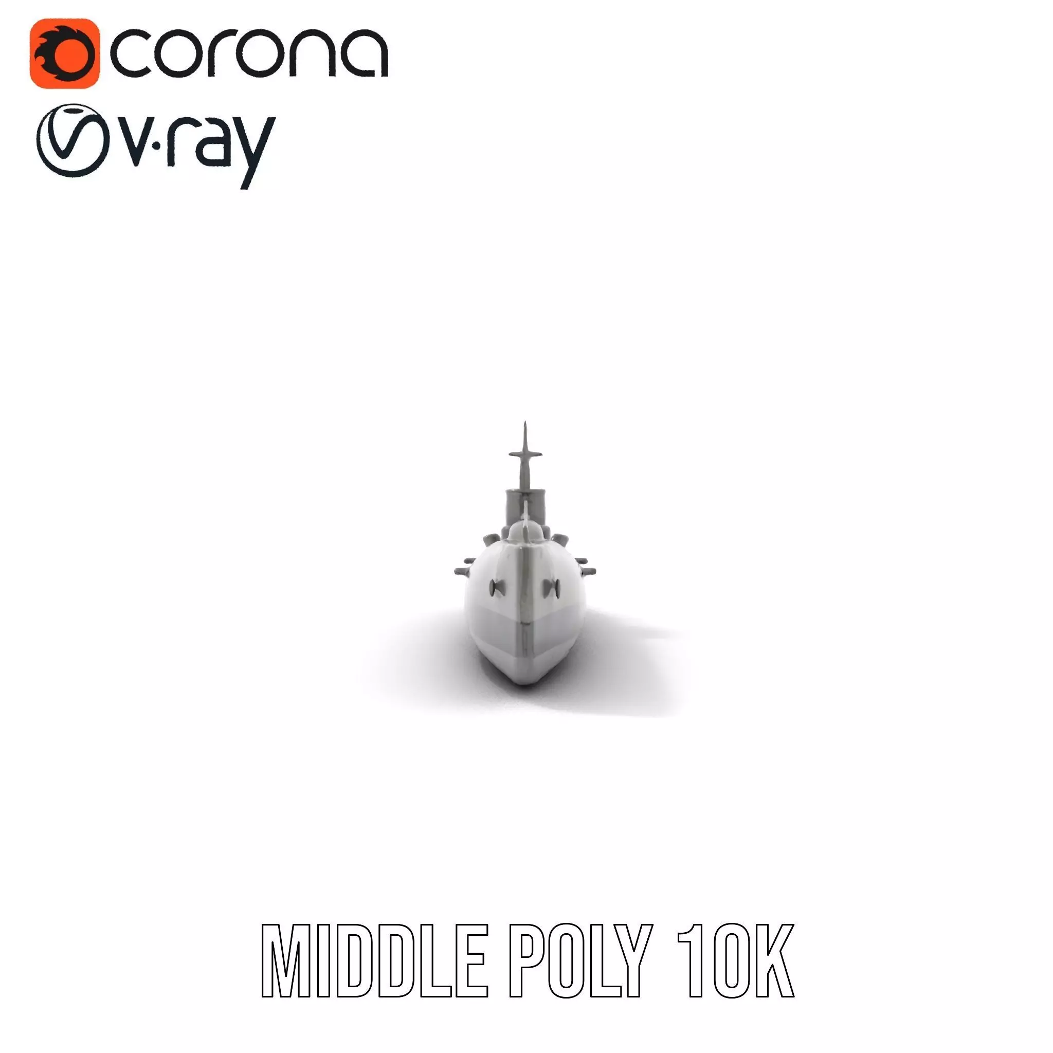 Navy Submarine Gray model pack Low-poly 3D model_5