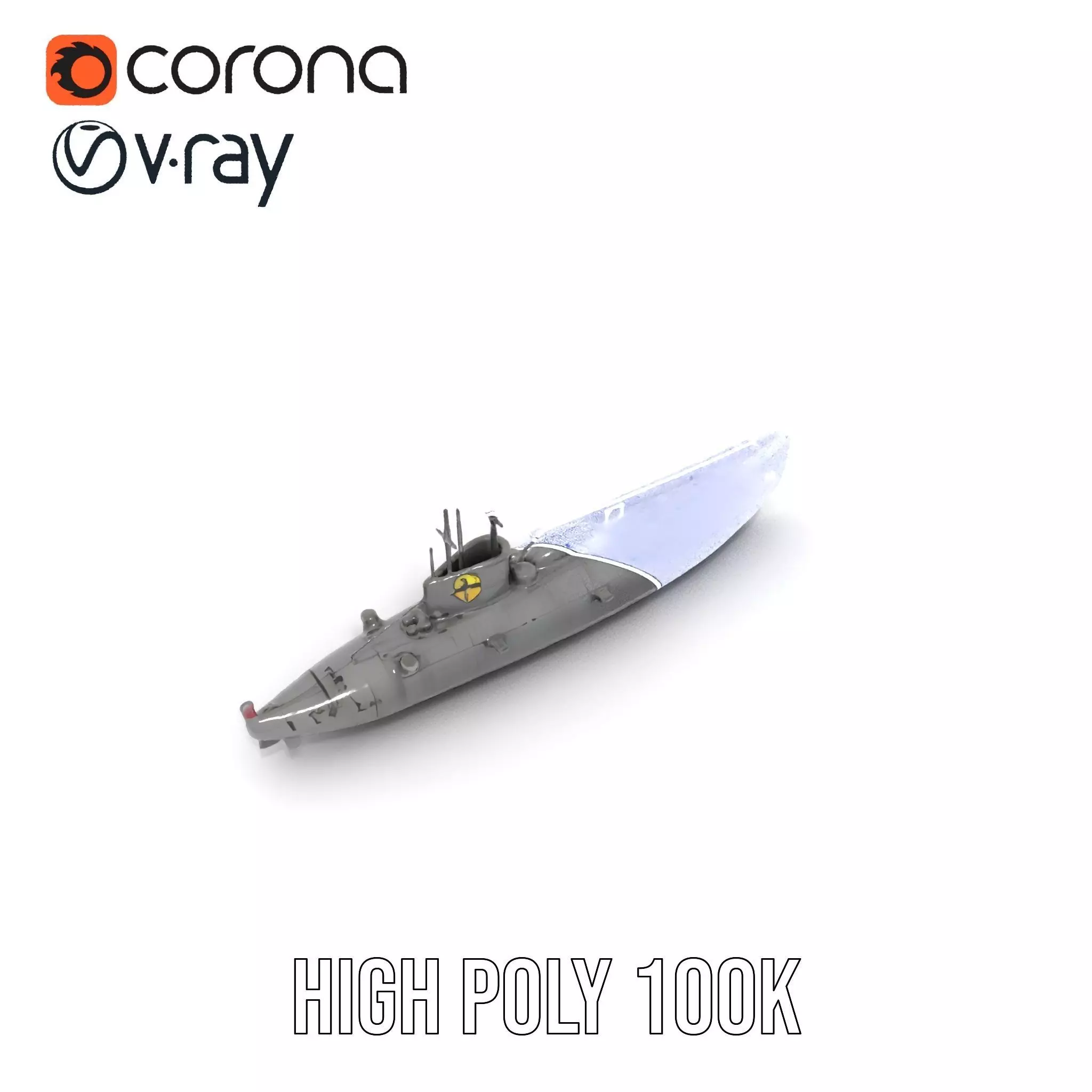 Navy Submarine Gray model pack Low-poly 3D model_18