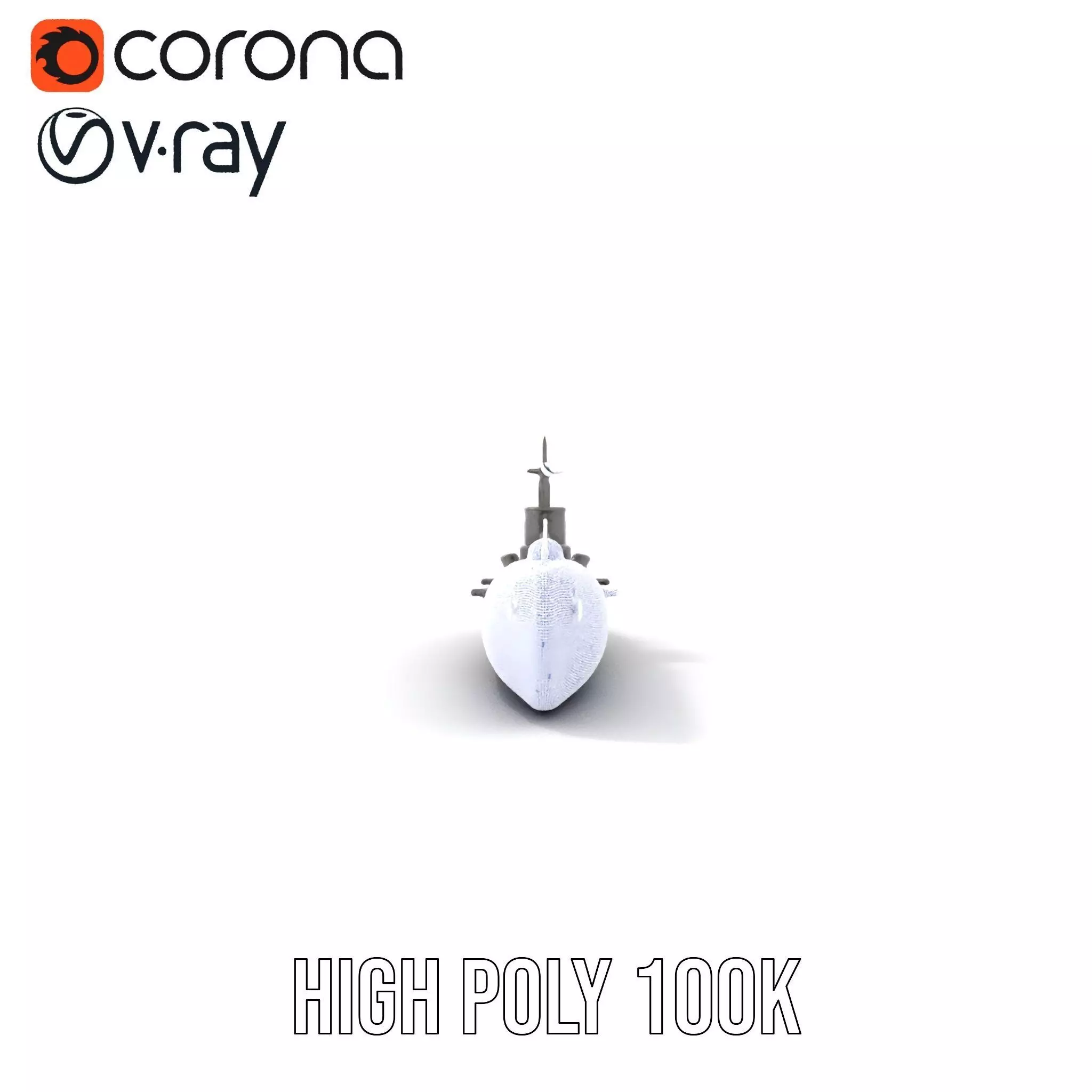 Navy Submarine Gray model pack Low-poly 3D model_26