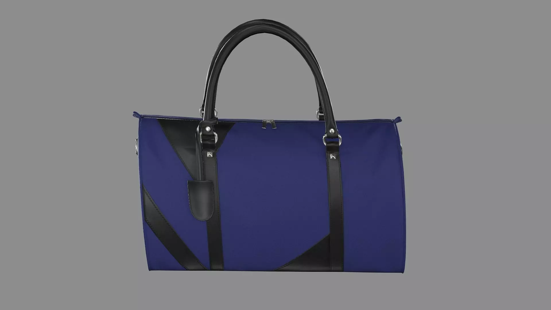 Ralph Lauren Leather Blue Travel bag 12 Low-Poly 3D Model Low-poly 3D model_1