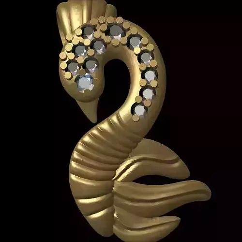 Peacock Diamond Pendant