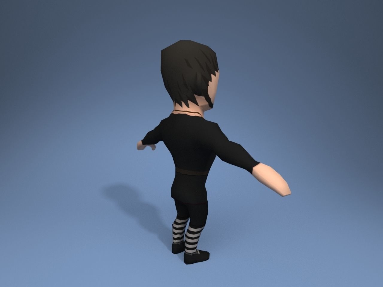 Medieval character septon 1 Low-poly 3D model_6