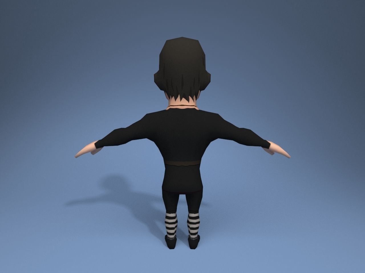 Medieval character septon 1 Low-poly 3D model_5