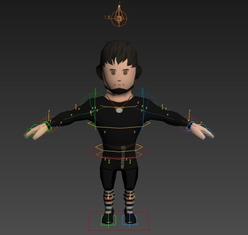 Medieval character septon 1 Low-poly 3D model_15