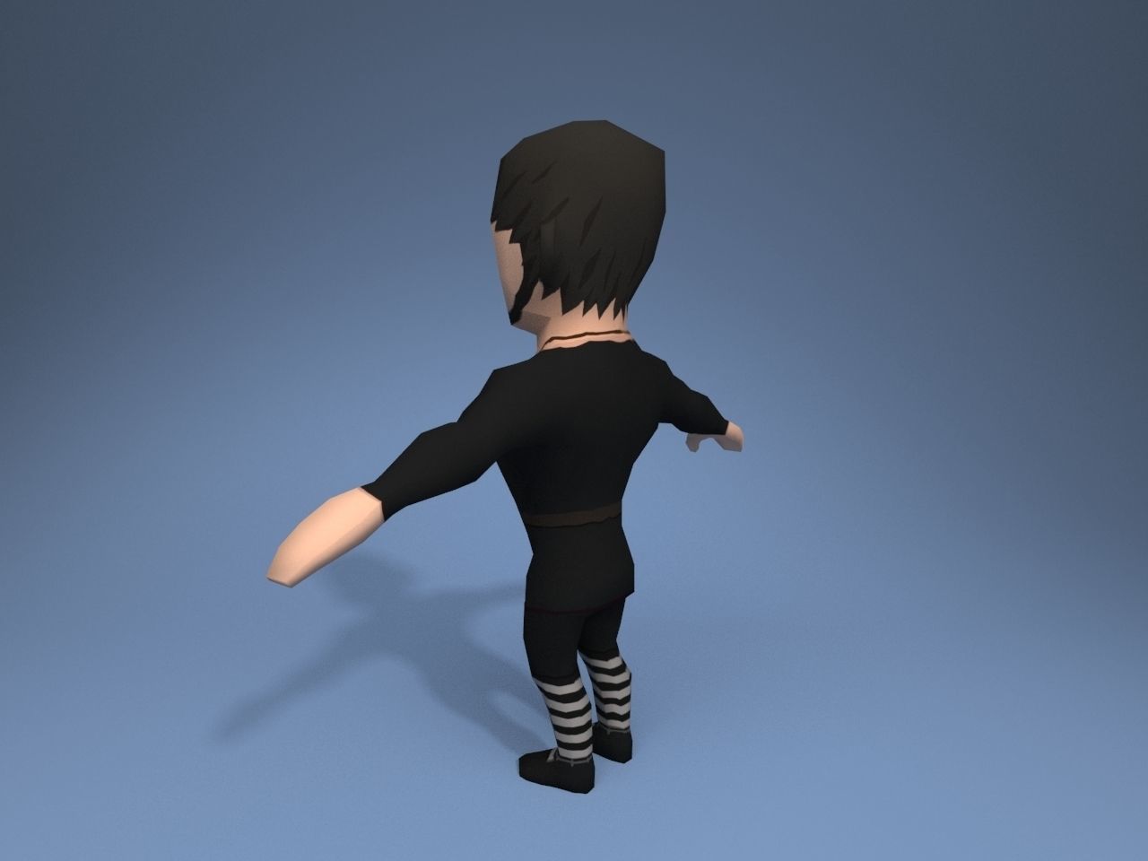 Medieval character septon 1 Low-poly 3D model_4