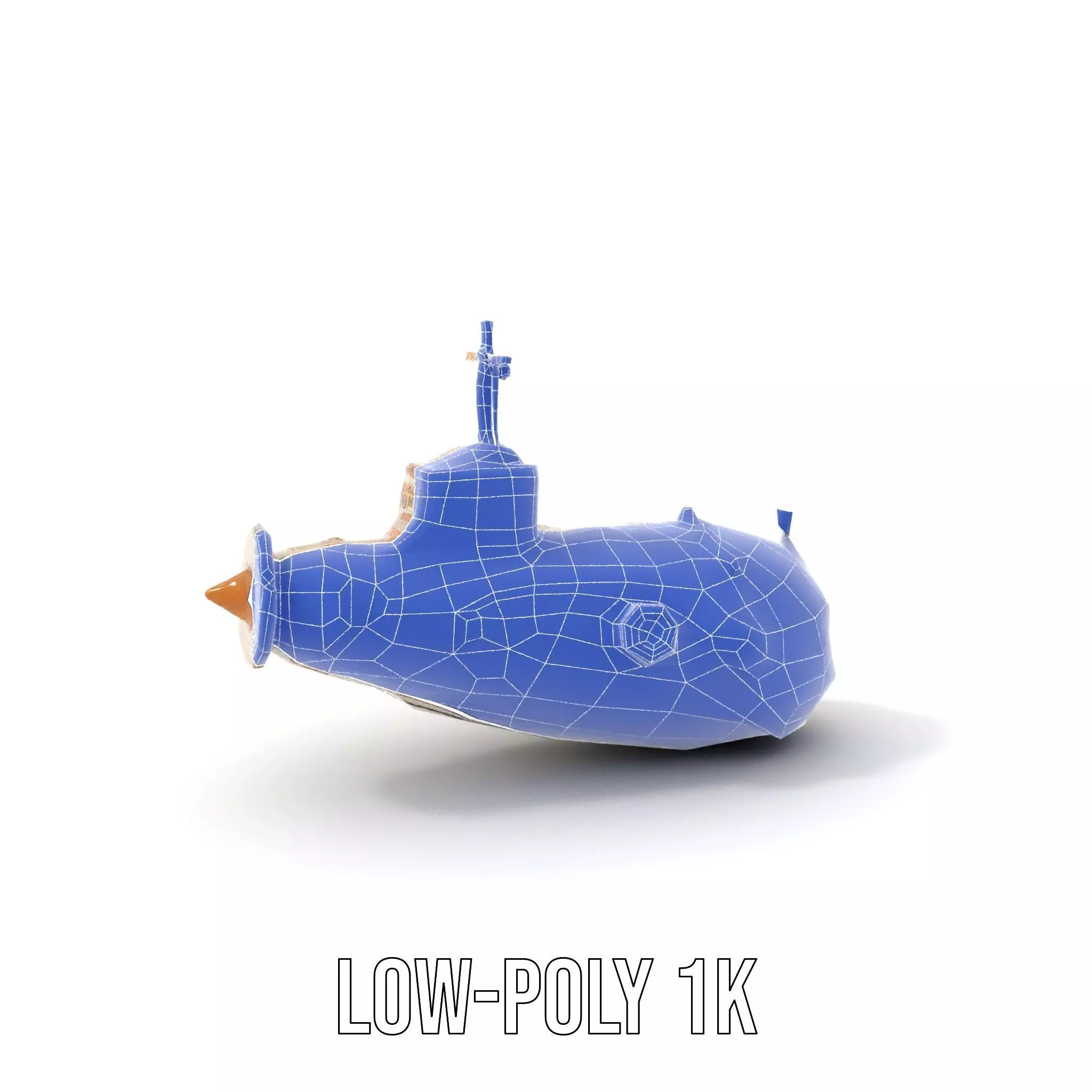 Ornate Gold Submarine model pack Low-poly 3D model_25