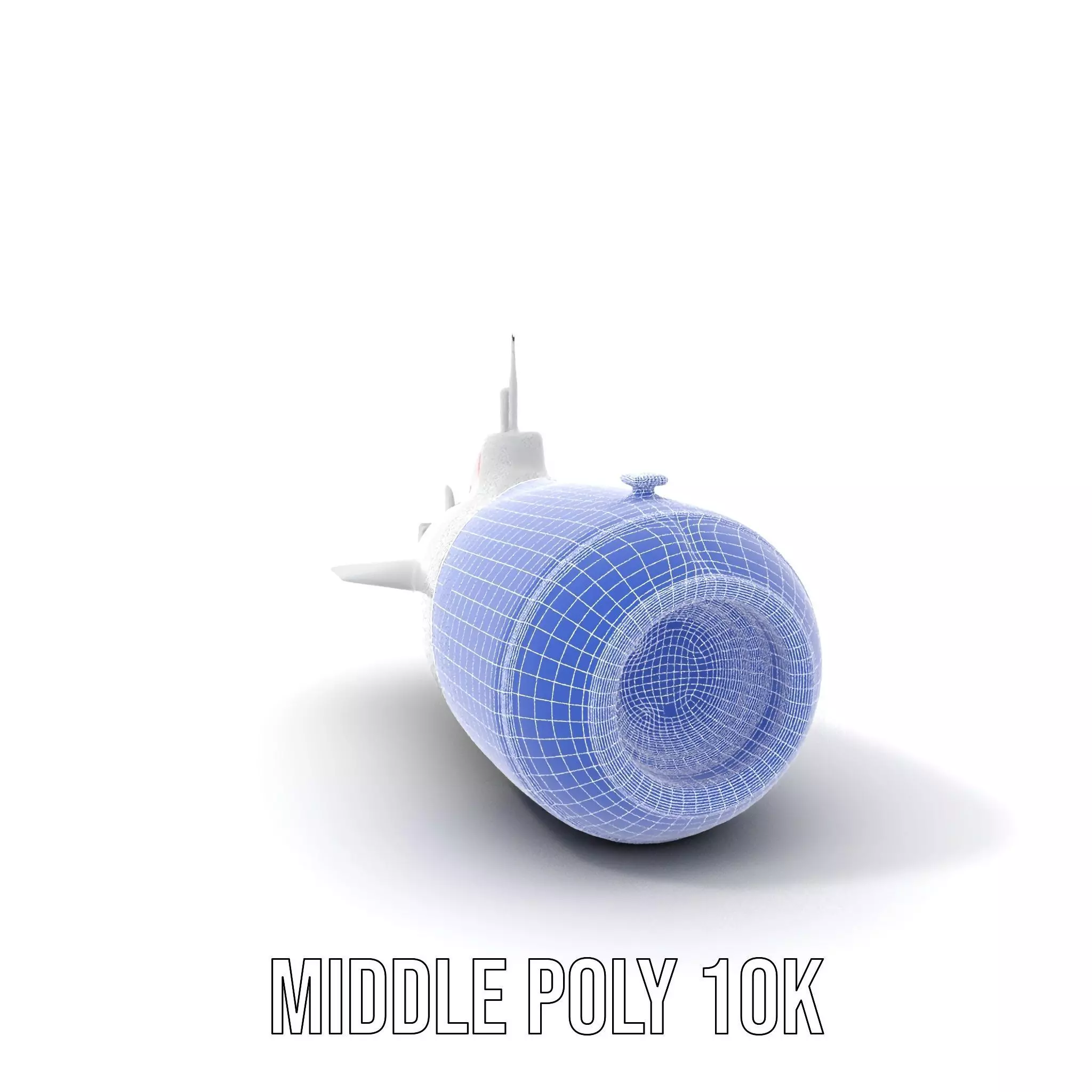 Sleek Silver Submarine model pack Low-poly 3D model_11