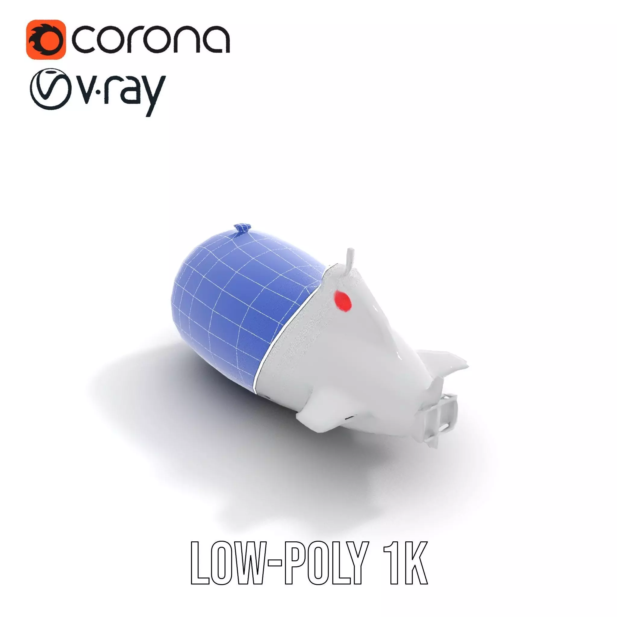 Sleek Silver Submarine model pack Low-poly 3D model_16