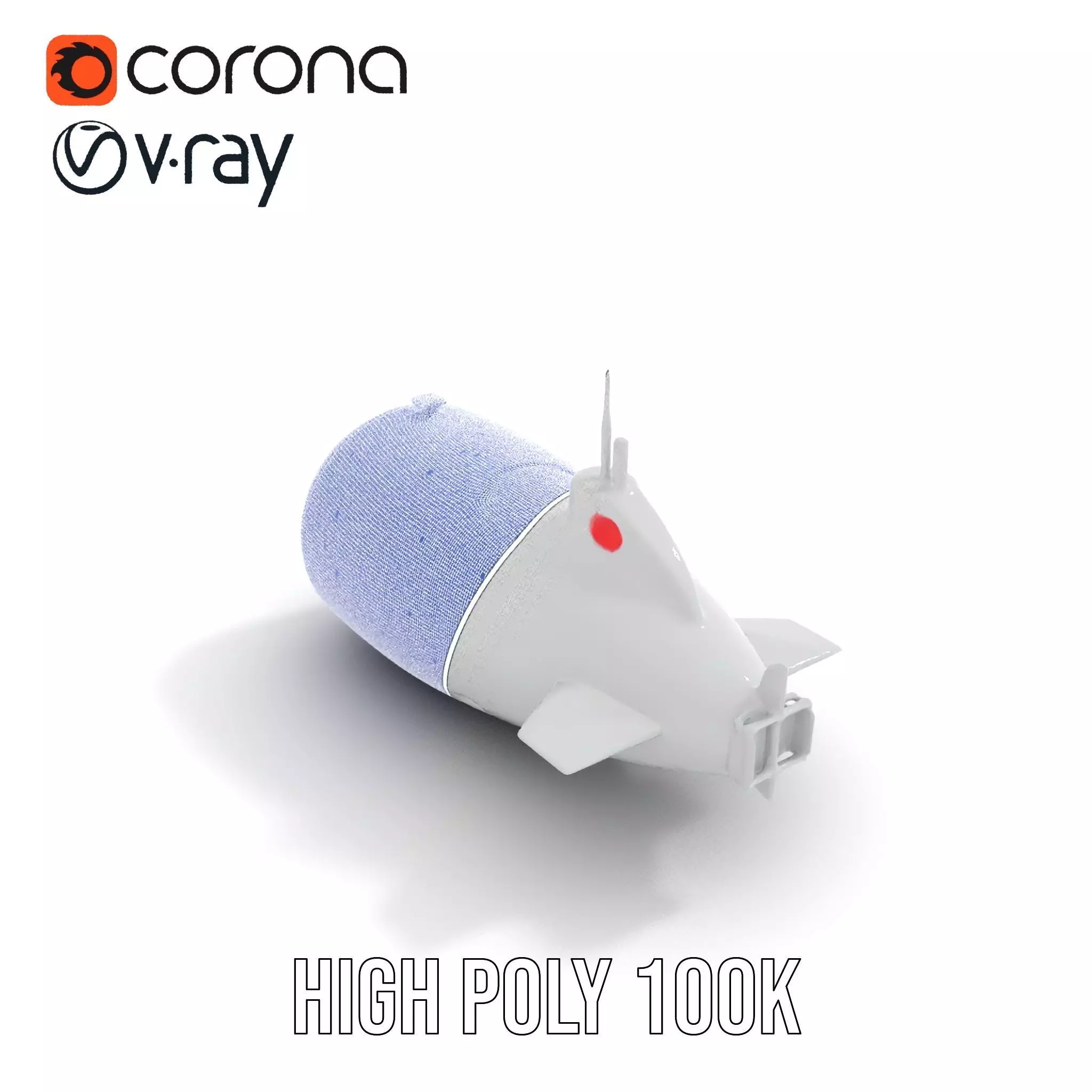 Sleek Silver Submarine model pack Low-poly 3D model_20