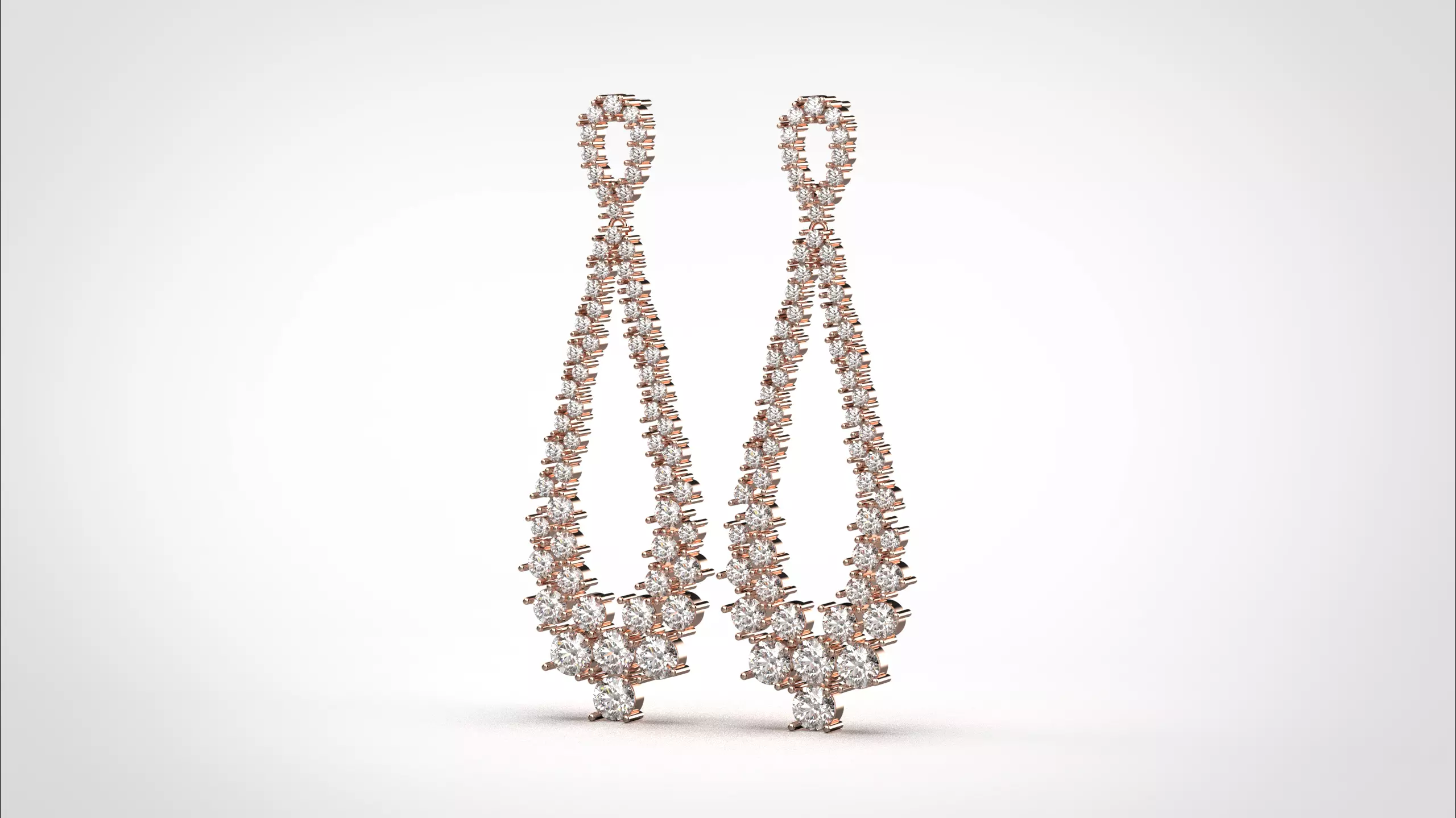 Earring stl obj 3D print model ER013 3D print model 3D print model