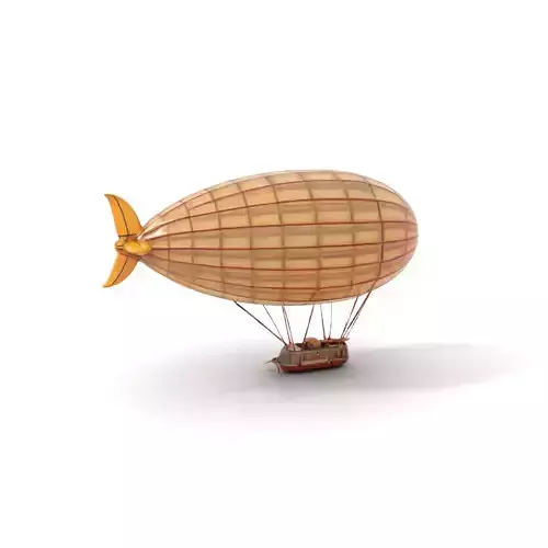 Vintage Zeppelin model pack Low-poly 3D model