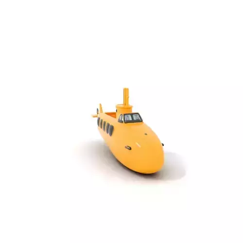 Vibrant Yellow Submarine model pack Low-poly 3D model