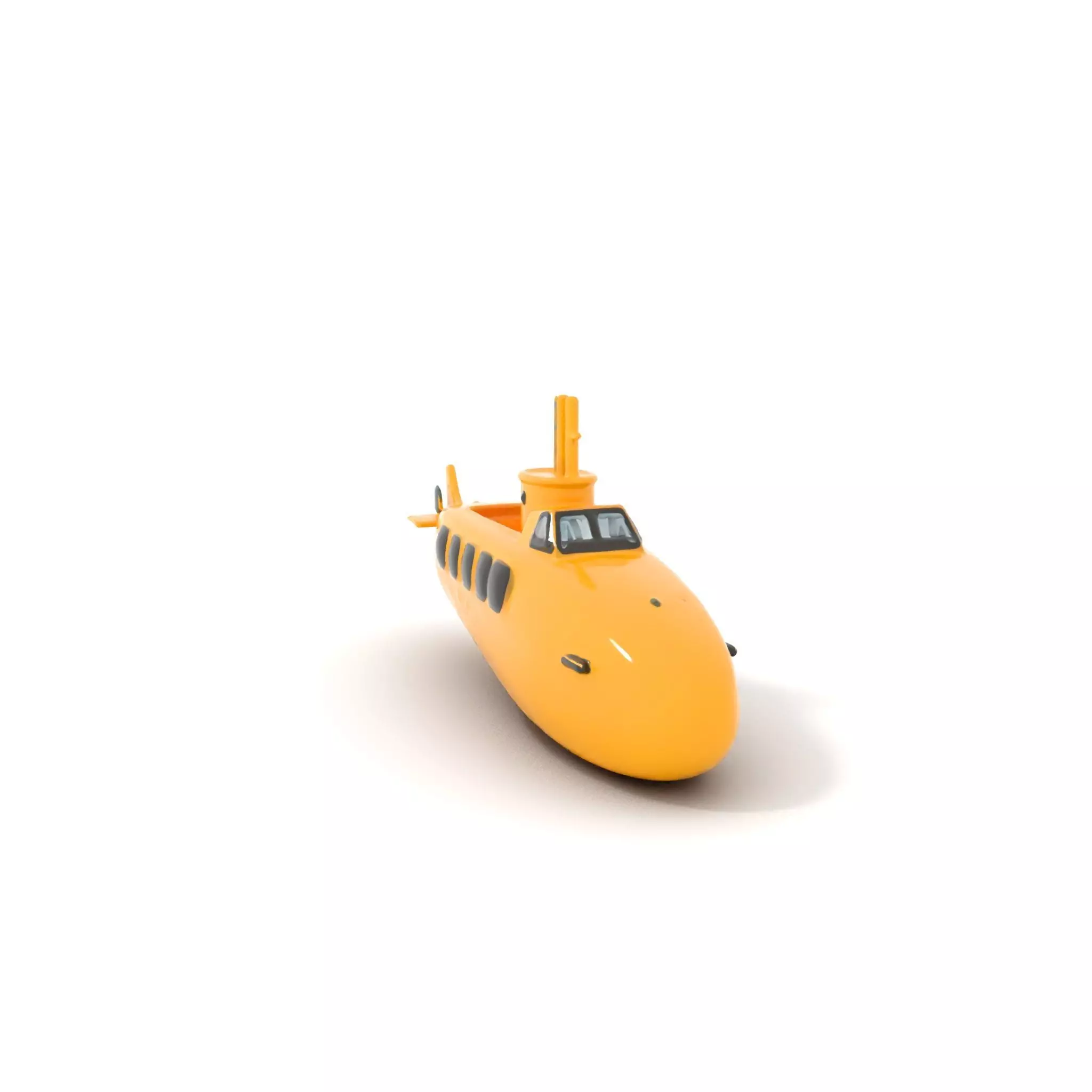 Vibrant Yellow Submarine model pack Low-poly 3D model_0