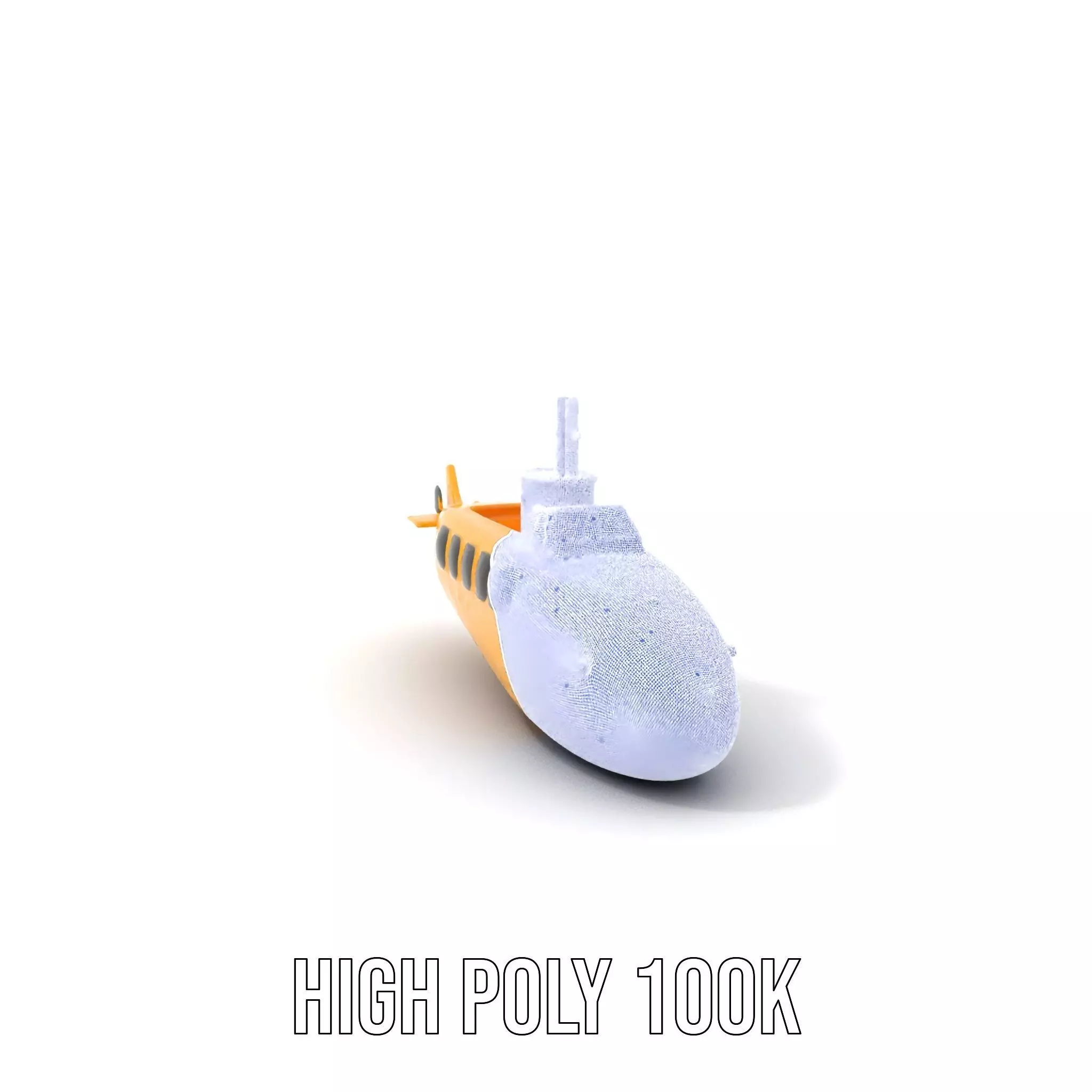 Vibrant Yellow Submarine model pack Low-poly 3D model_4