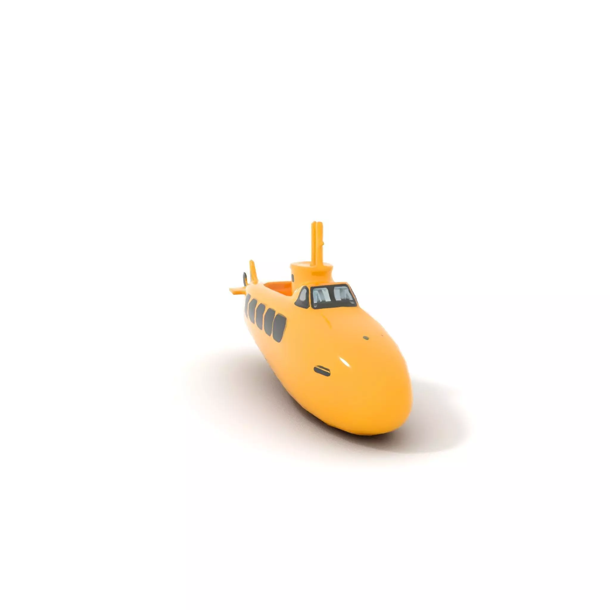 Vibrant Yellow Submarine model pack Low-poly 3D model_14