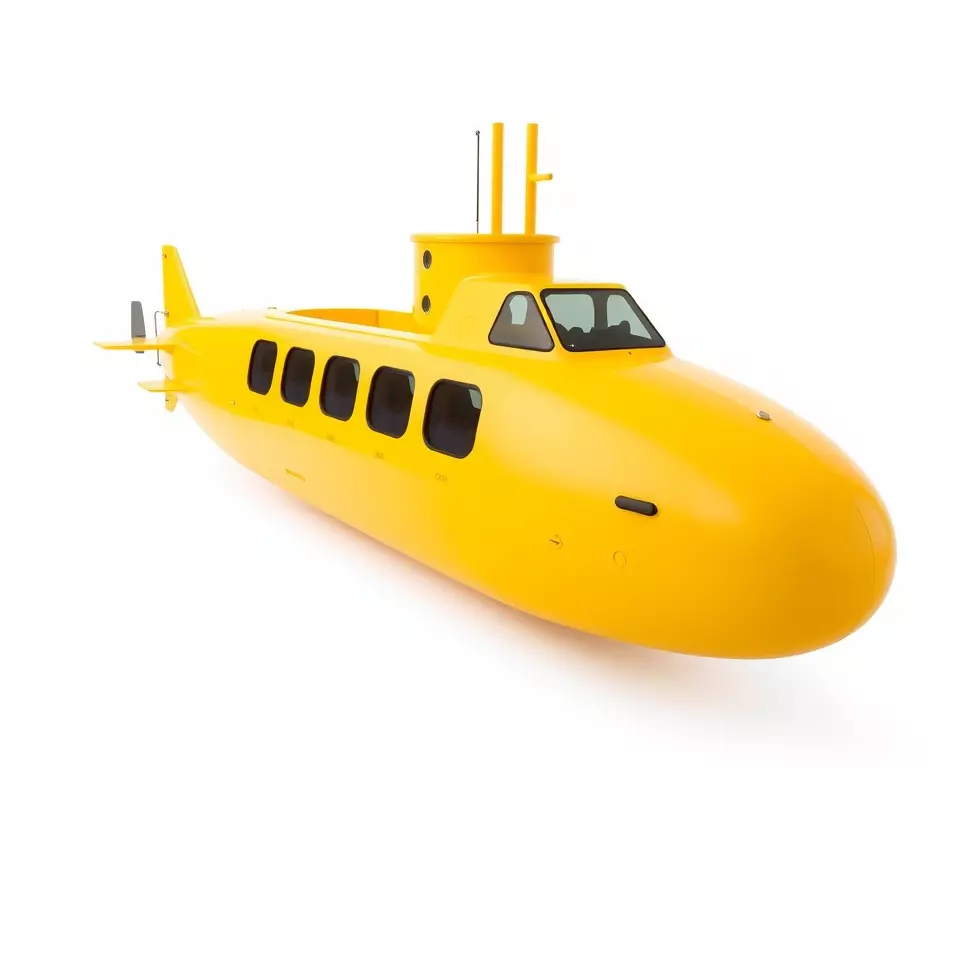 Vibrant Yellow Submarine model pack Low-poly 3D model_2