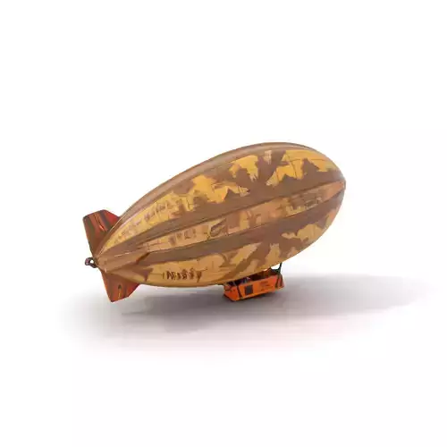 Vintage Airship model pack Low-poly 3D model