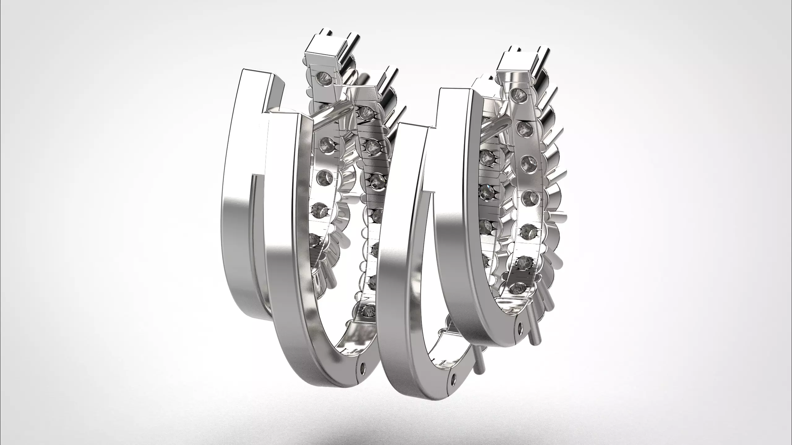 Ribbon Earring stl obj 3D print model ER014 3D print model 3D print model_9