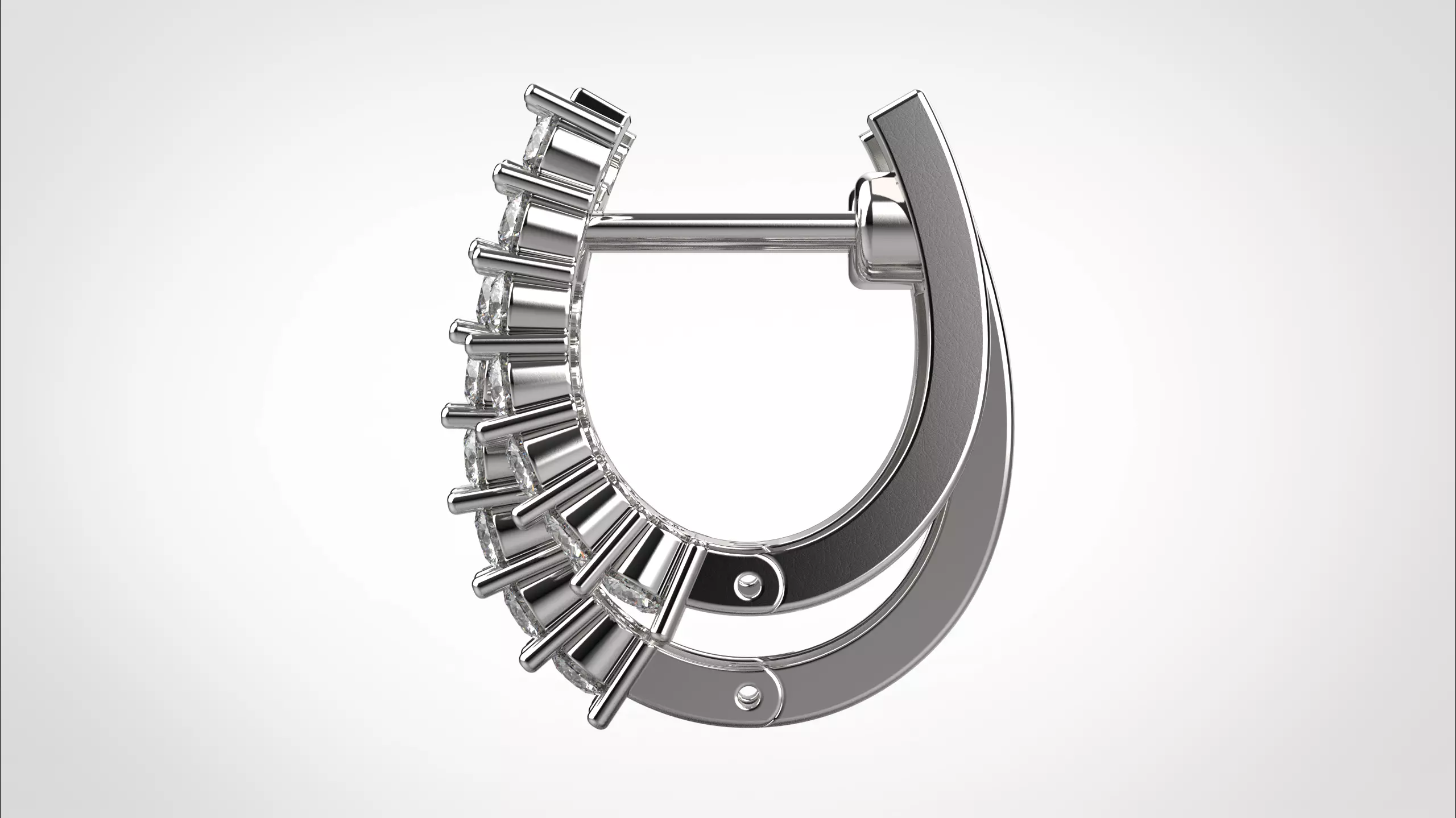 Ribbon Earring stl obj 3D print model ER014 3D print model 3D print model_7