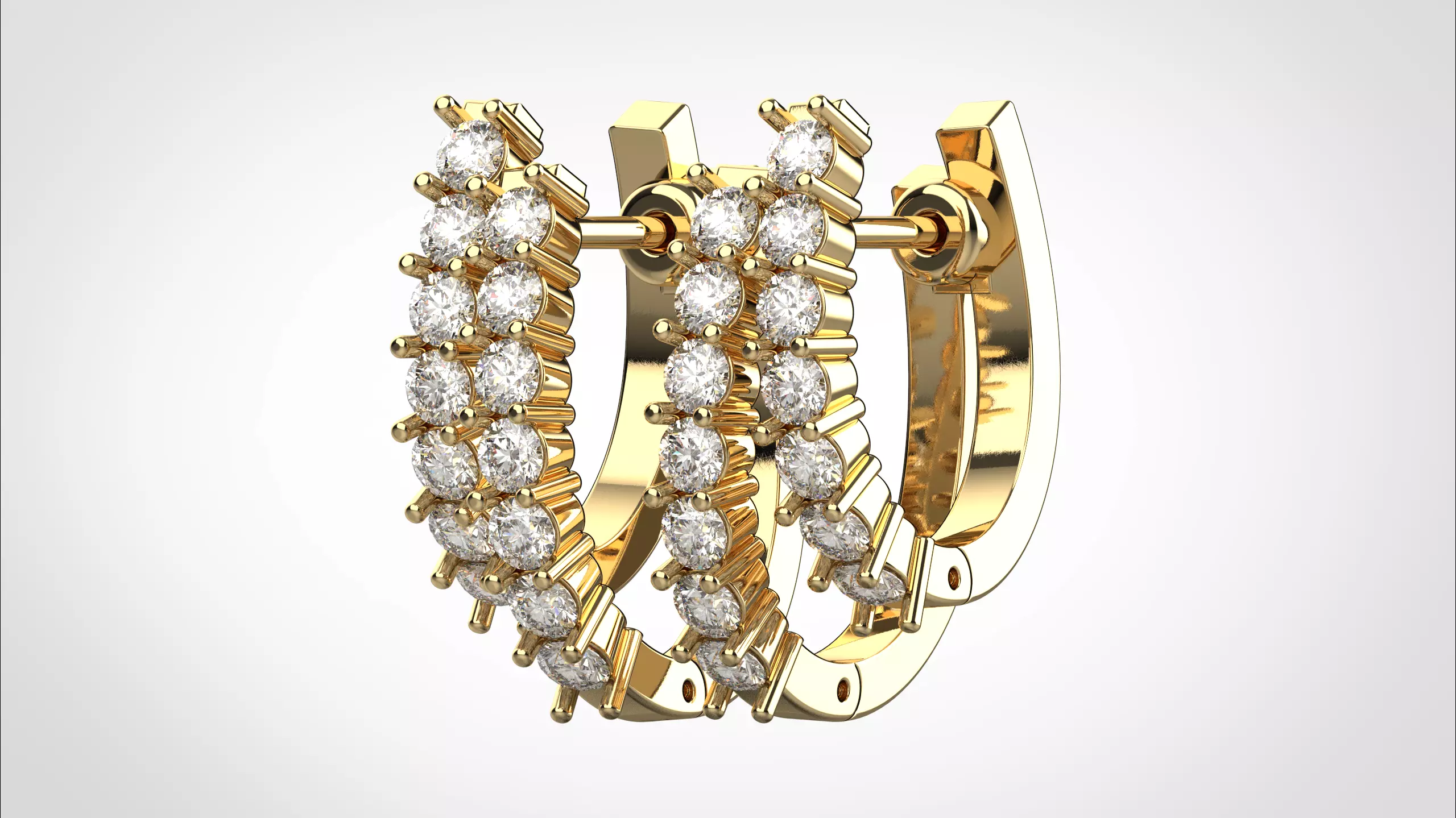 Ribbon Earring stl obj 3D print model ER014 3D print model 3D print model_13