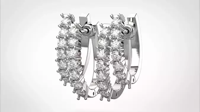 Ribbon Earring stl obj 3D print model ER014 3D print model