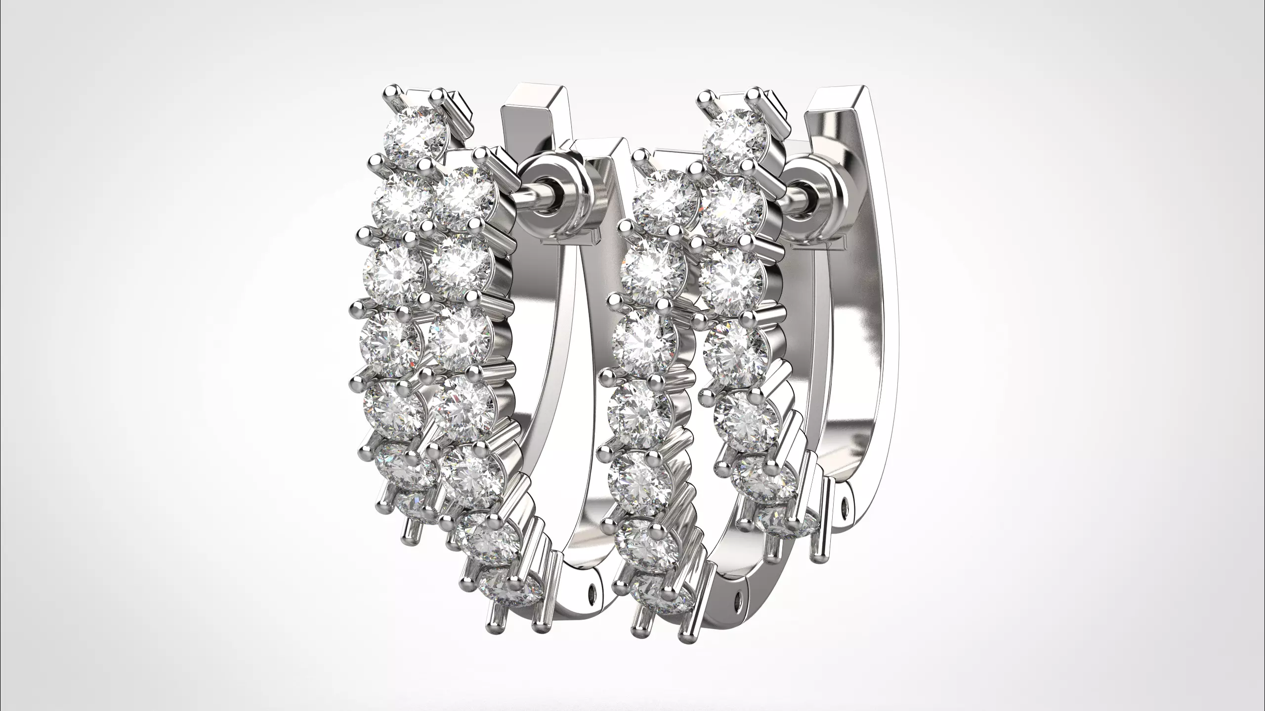 Ribbon Earring stl obj 3D print model ER014 3D print model 3D print model_0