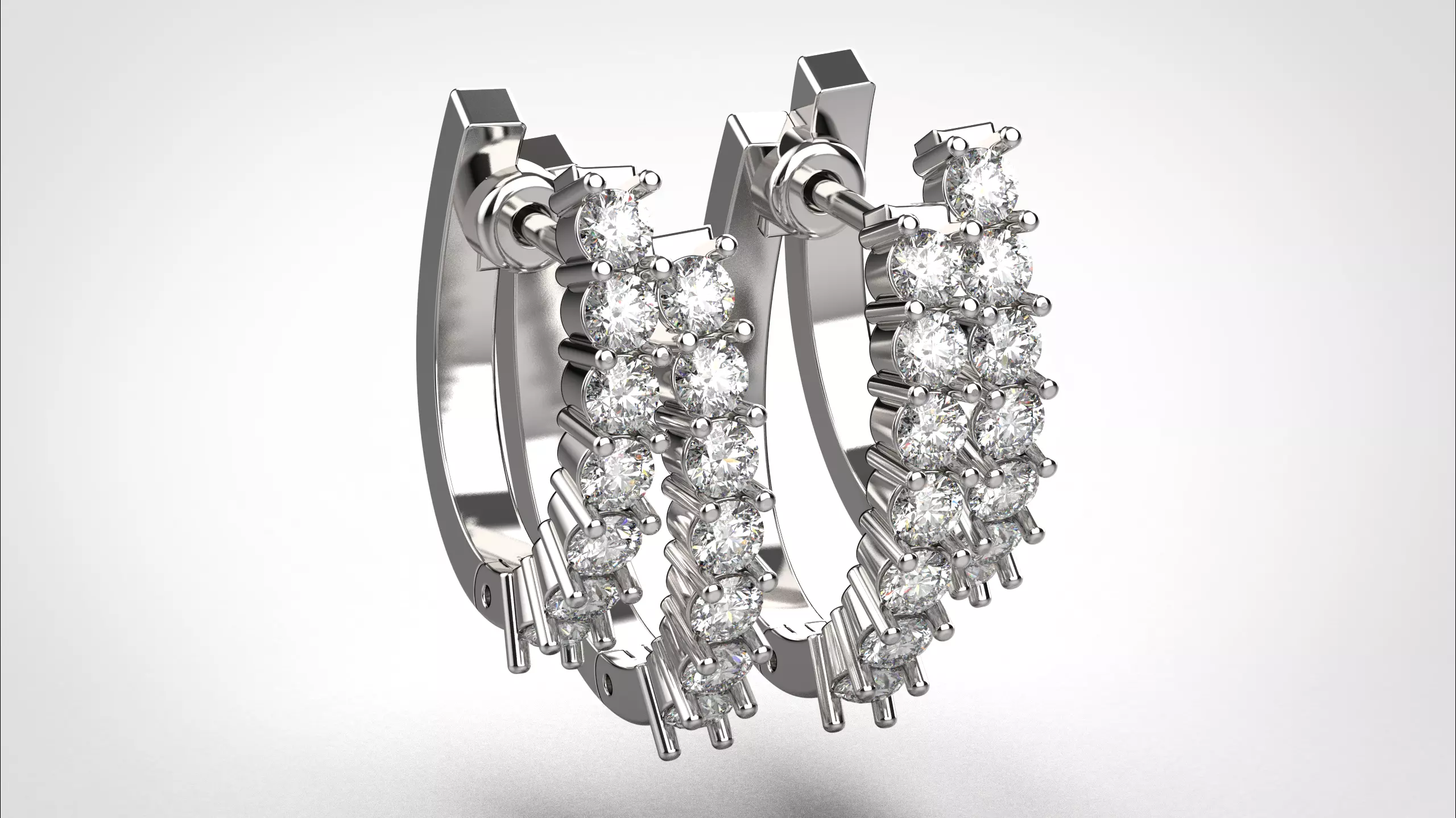 Ribbon Earring stl obj 3D print model ER014 3D print model 3D print model_2