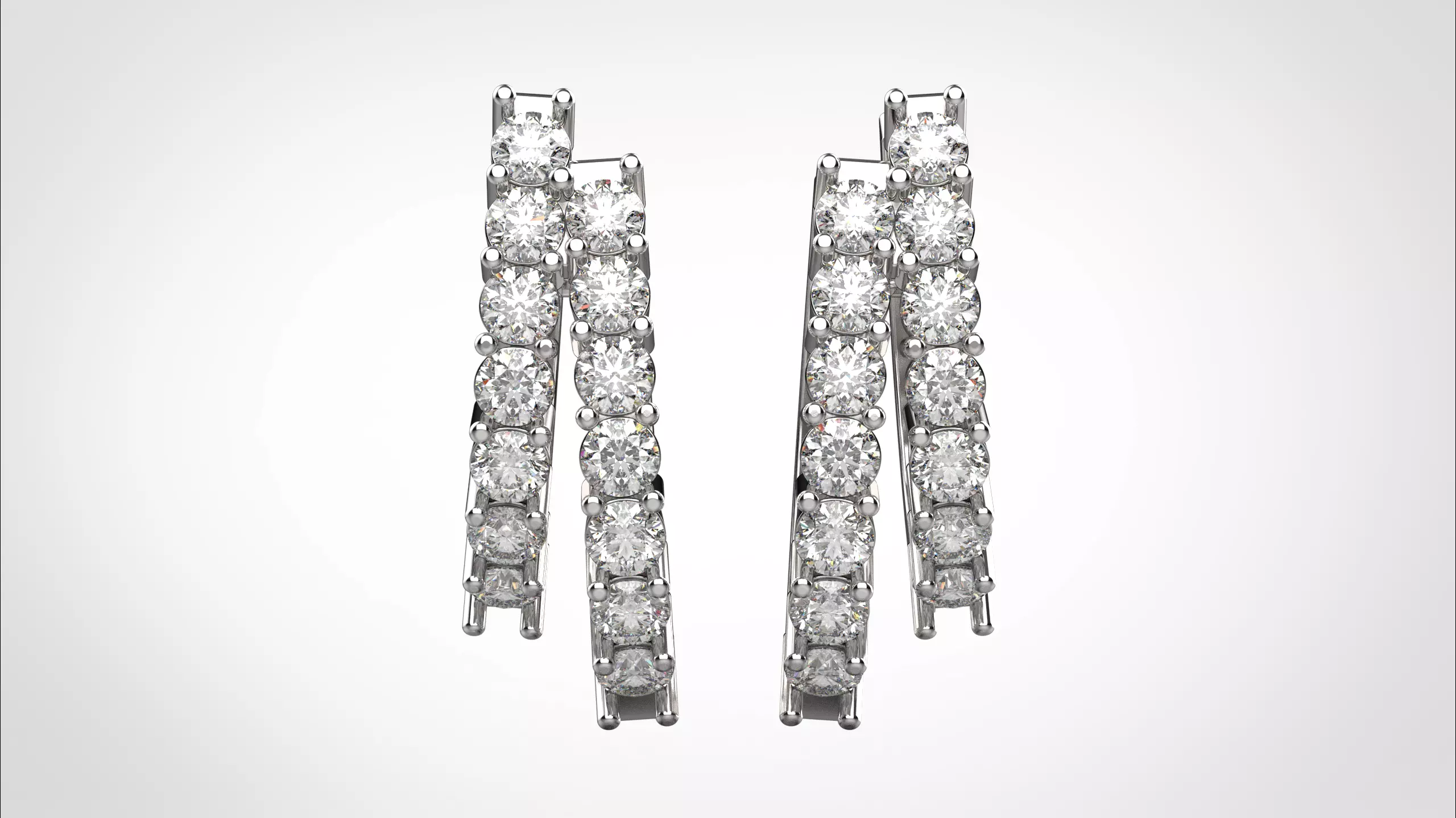 Ribbon Earring stl obj 3D print model ER014 3D print model 3D print model_5