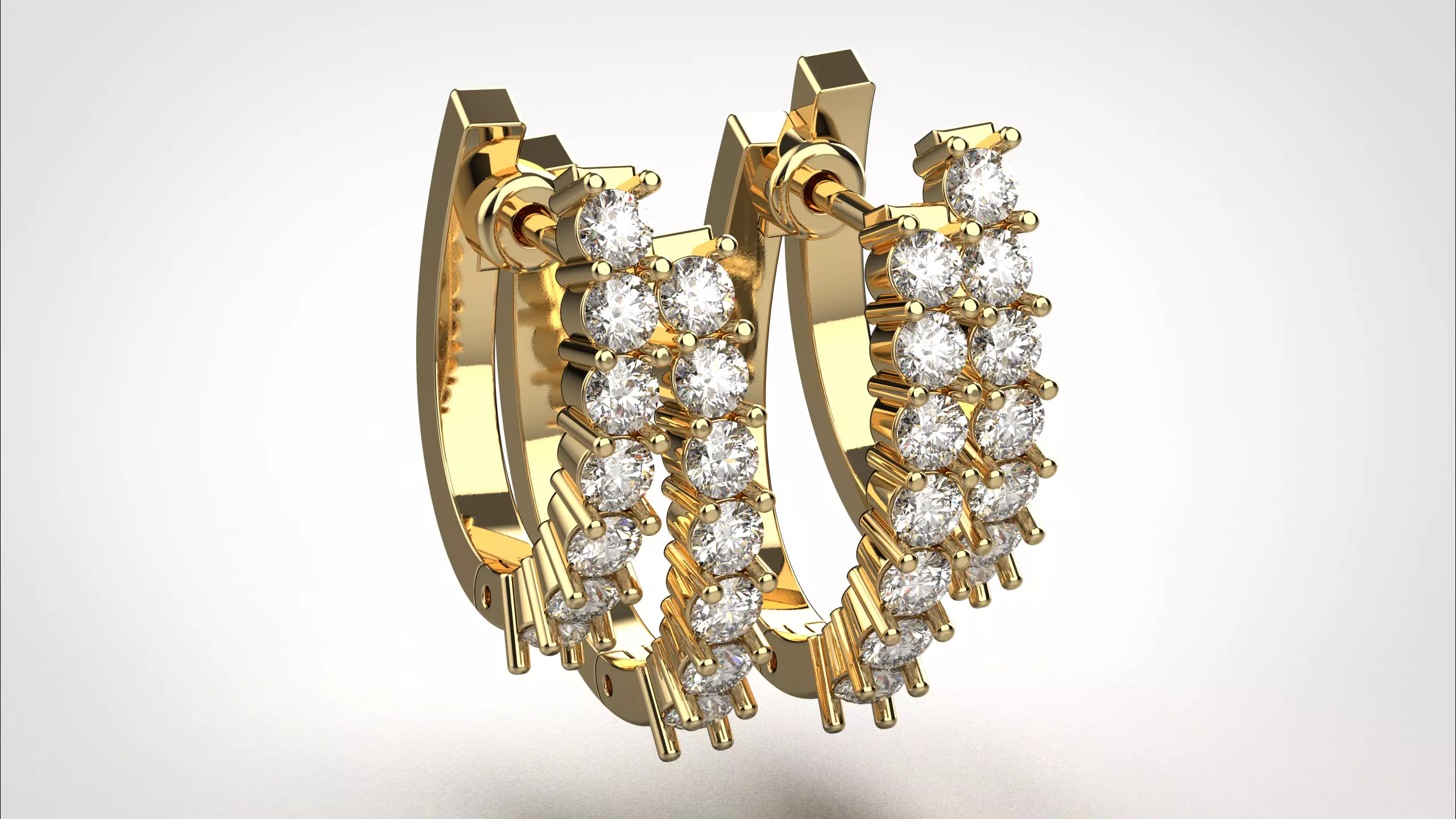 Ribbon Earring stl obj 3D print model ER014 3D print model 3D print model_12