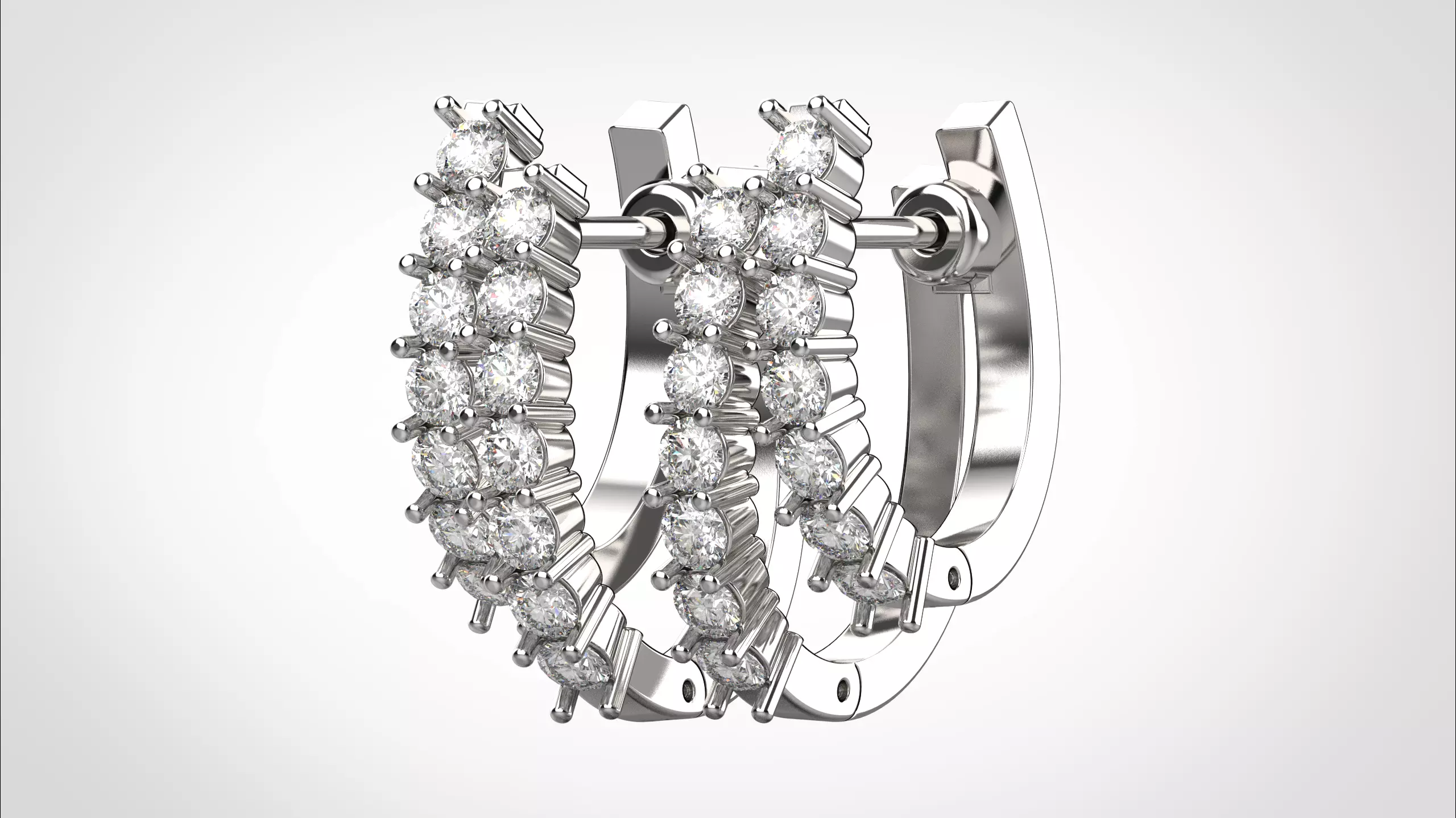 Ribbon Earring stl obj 3D print model ER014 3D print model 3D print model_3