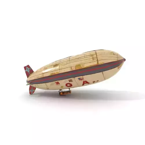 Vintage Airship model pack Low-poly 3D model