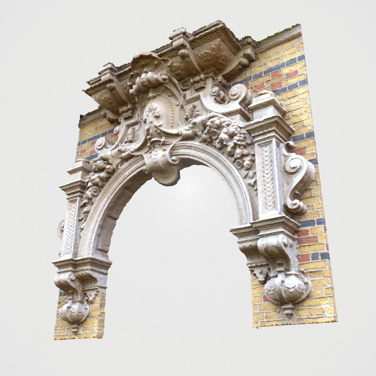 Door Decoration Low-poly 3D model_3